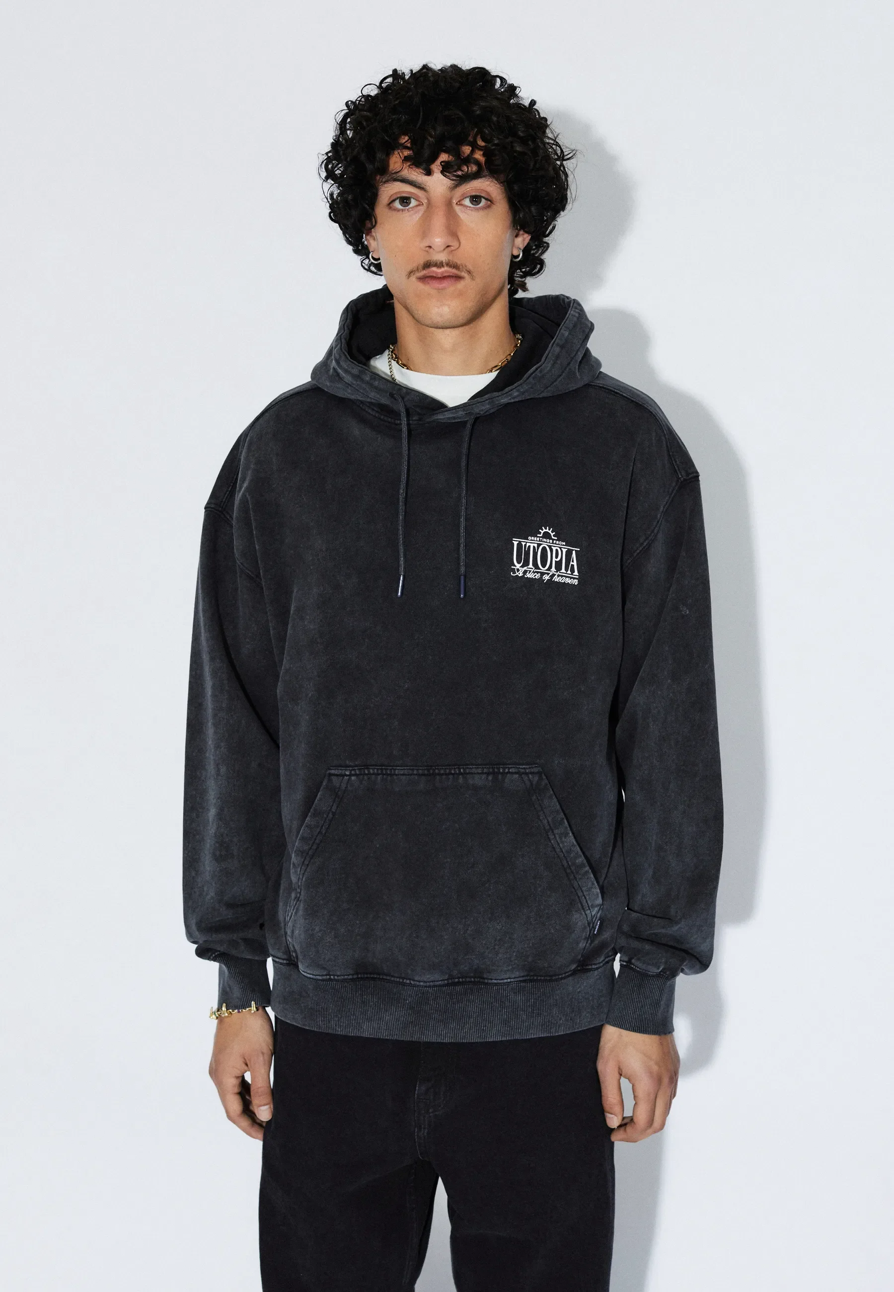 Aiden Hoodie - Washed Black Utopia - Image 4