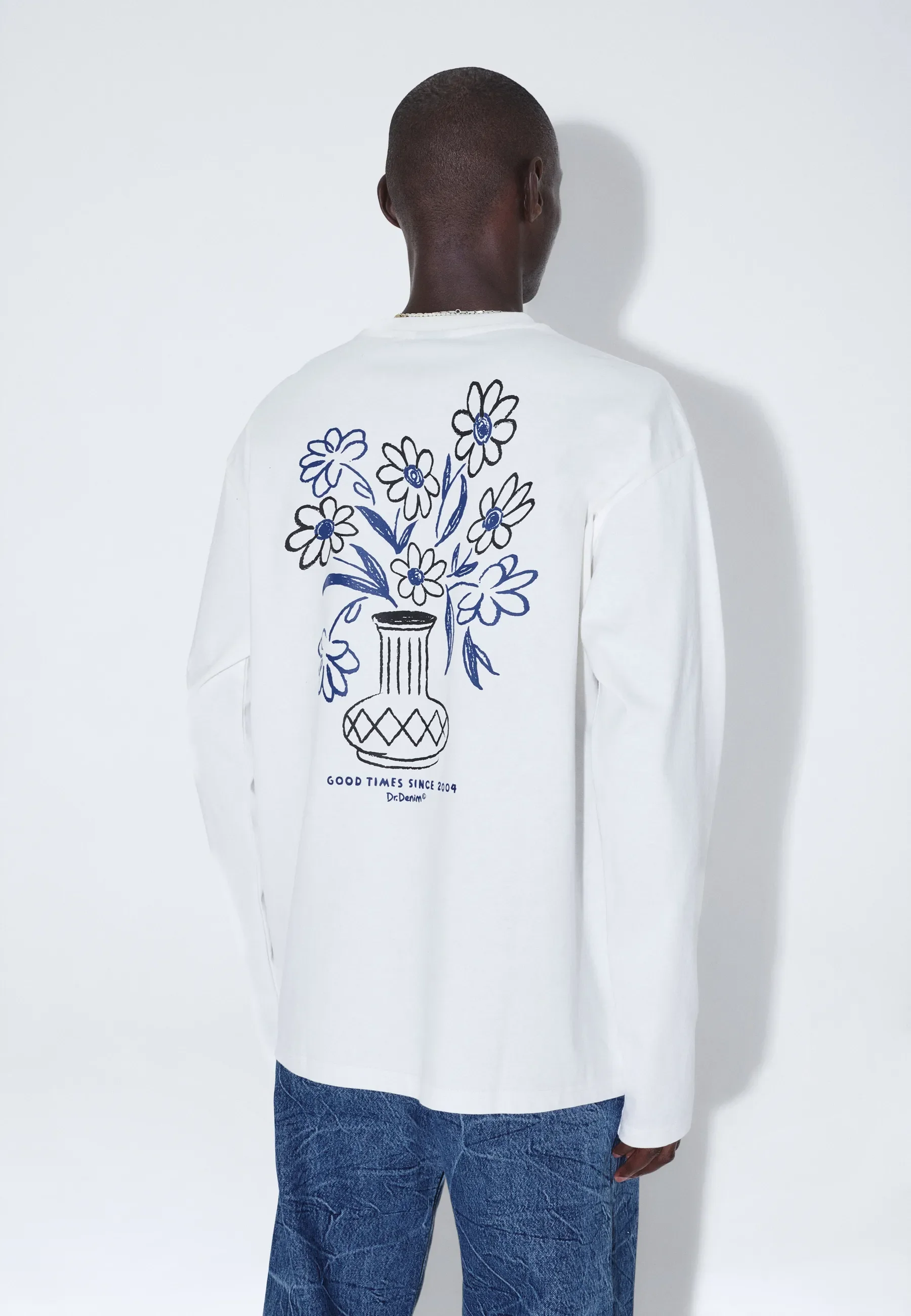 Caiden Long Sleeve - Off White Flower - Image 7