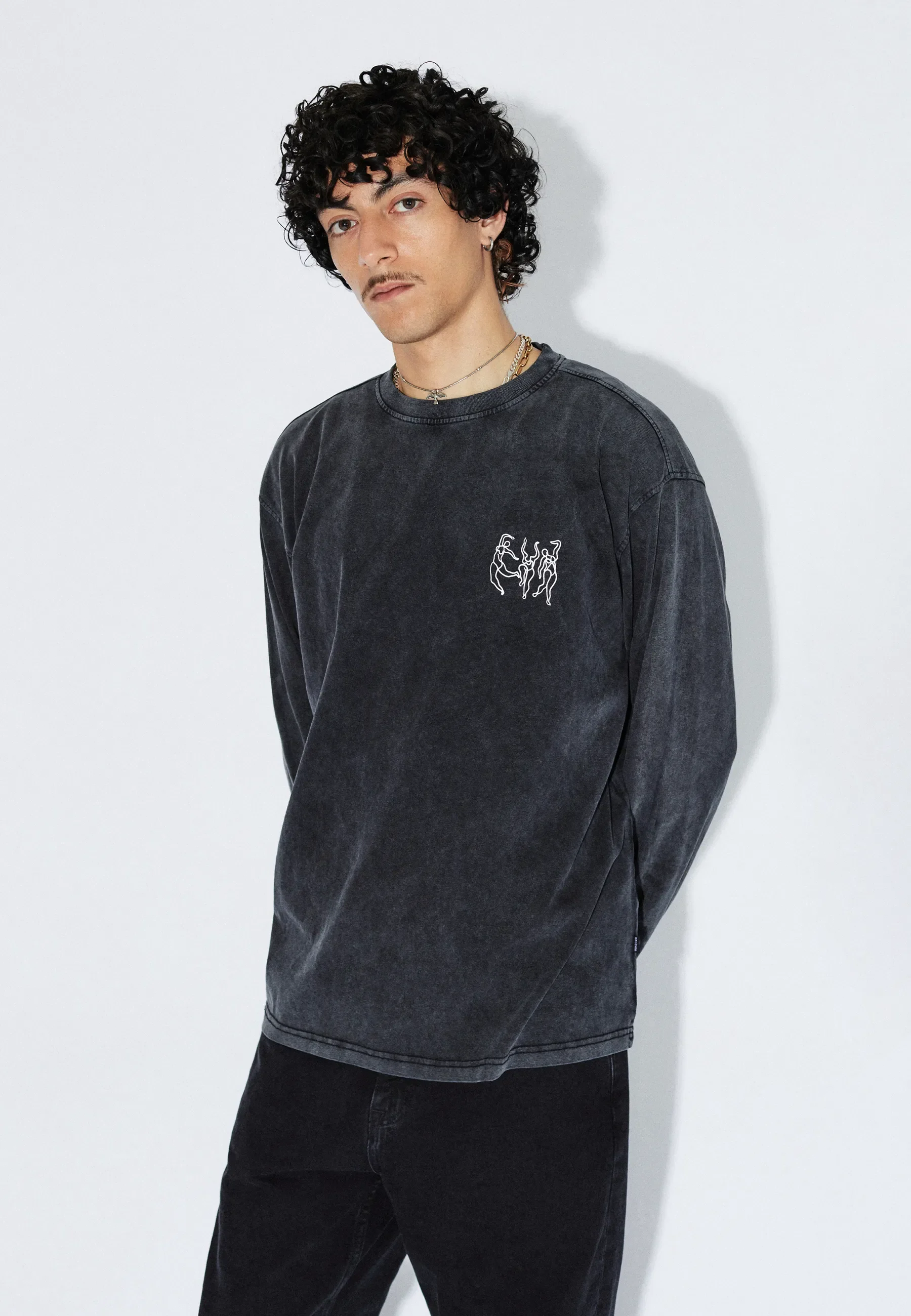 Caiden Long Sleeve - Washed Black Dance - Image 4