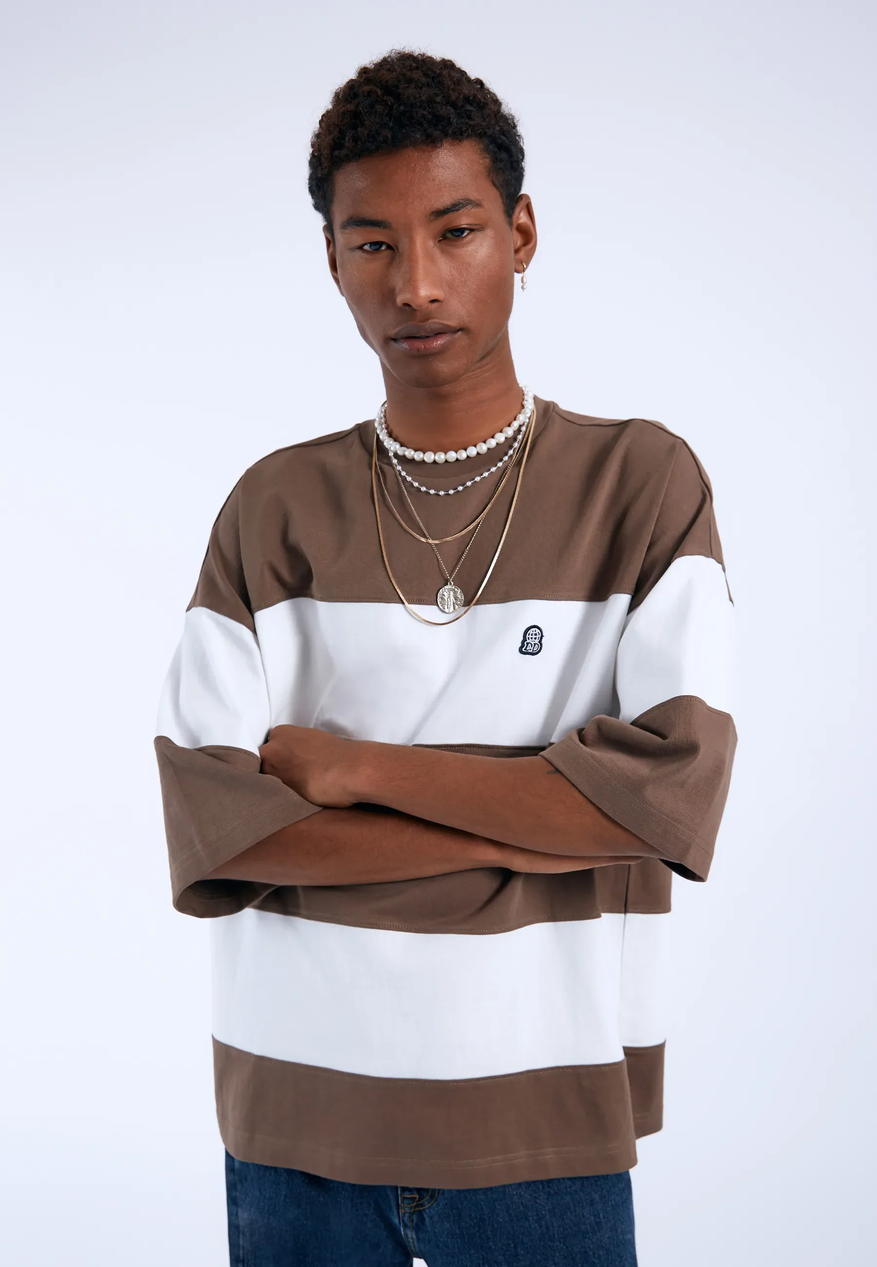 Curtis Tee - Morel Stripe - Image 5