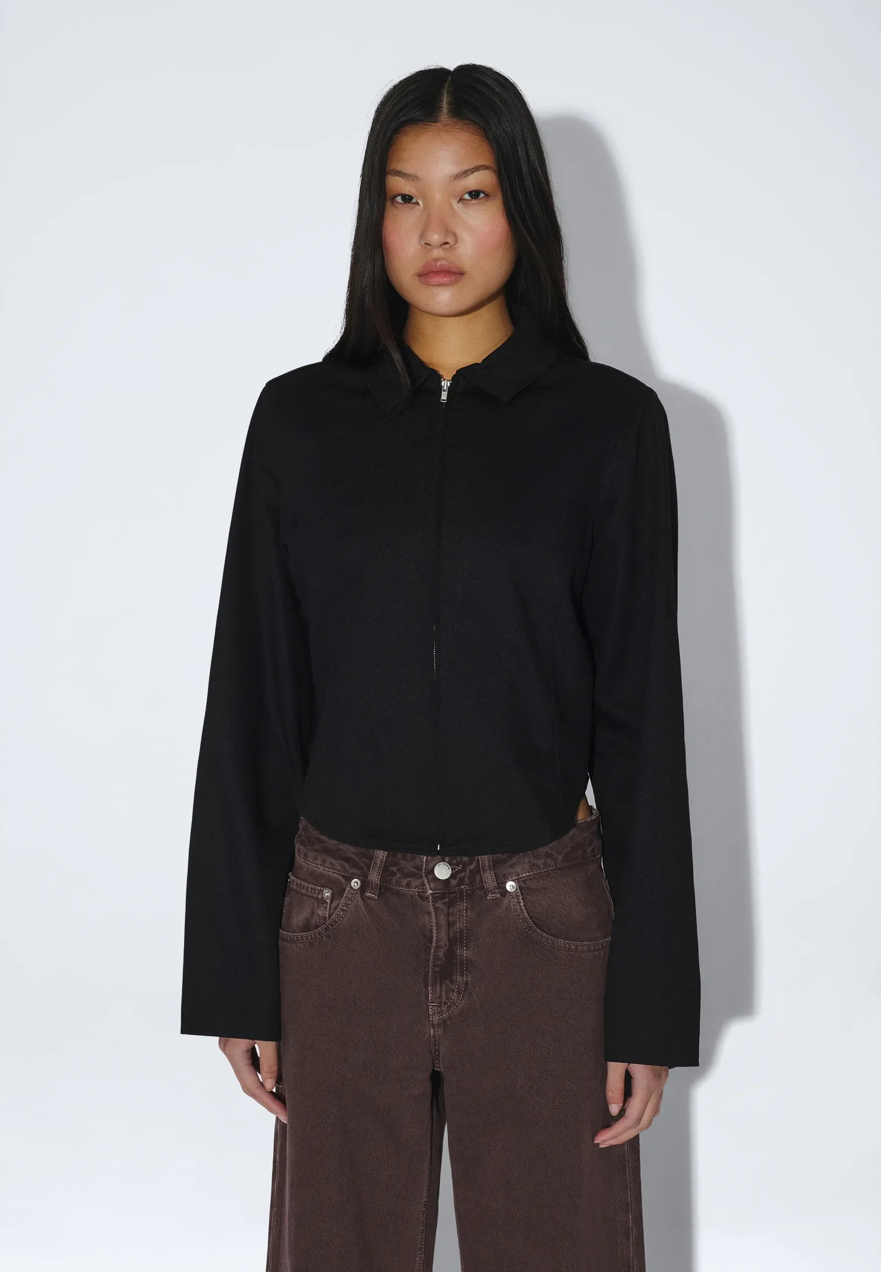 Dani Zip Shirt - Black - Image 7