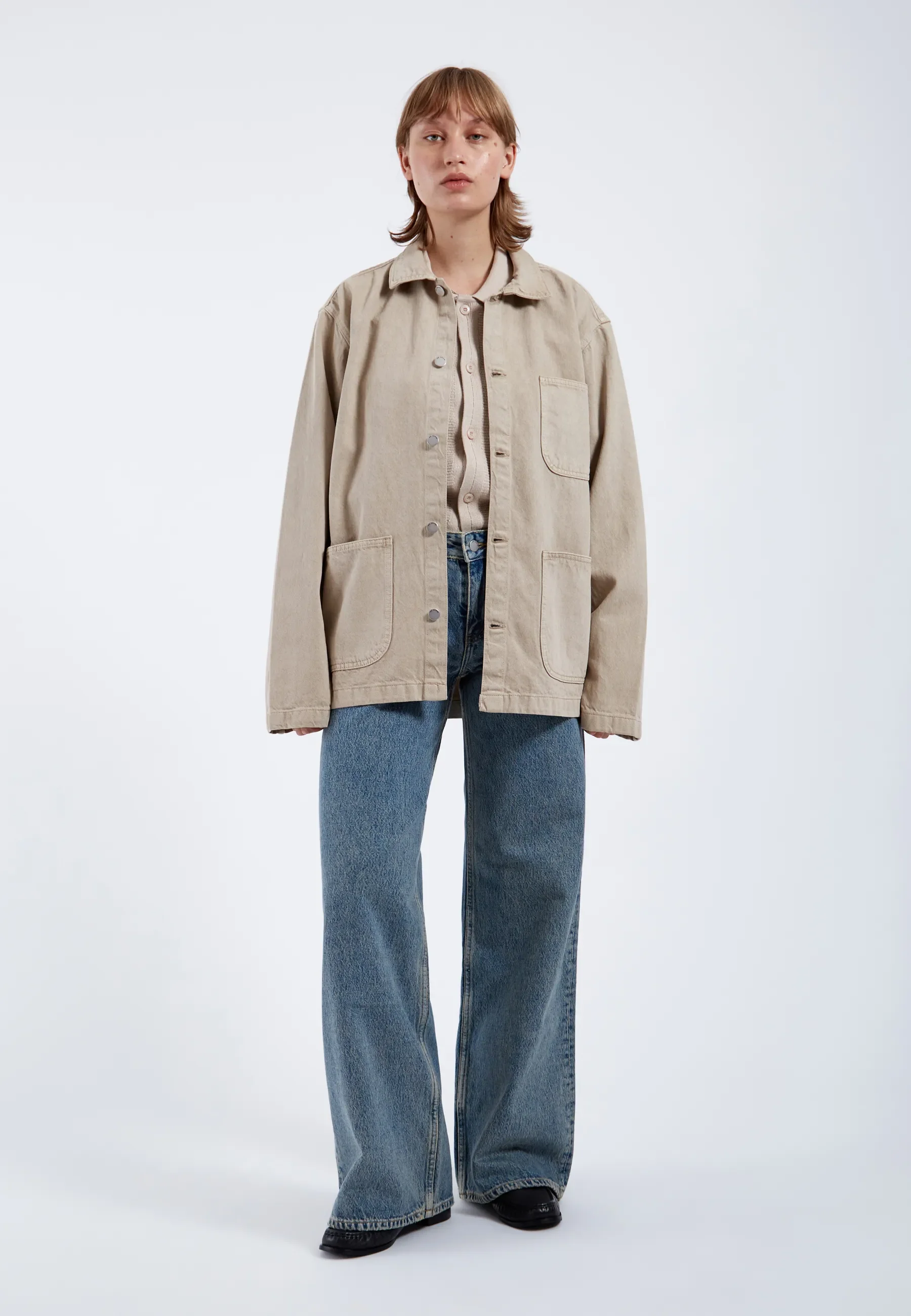 Devon Worker Jacket - Greige - Image 3