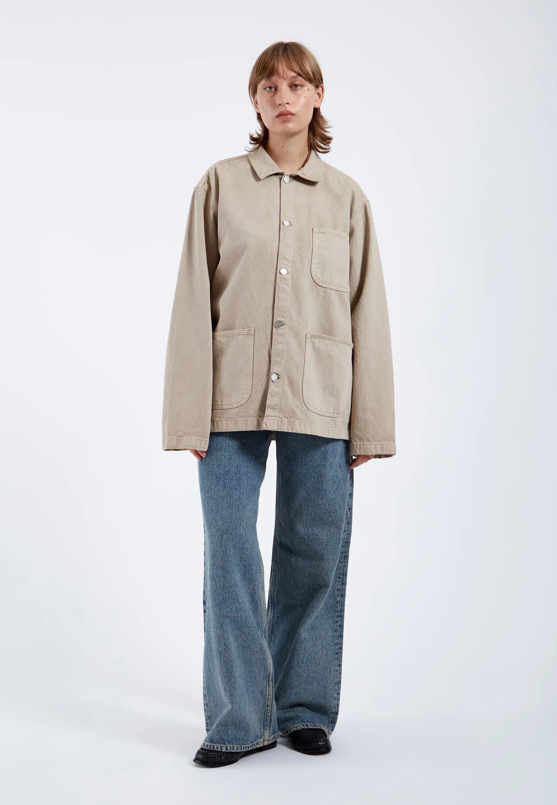 Devon Worker Jacket - Greige - Image 4
