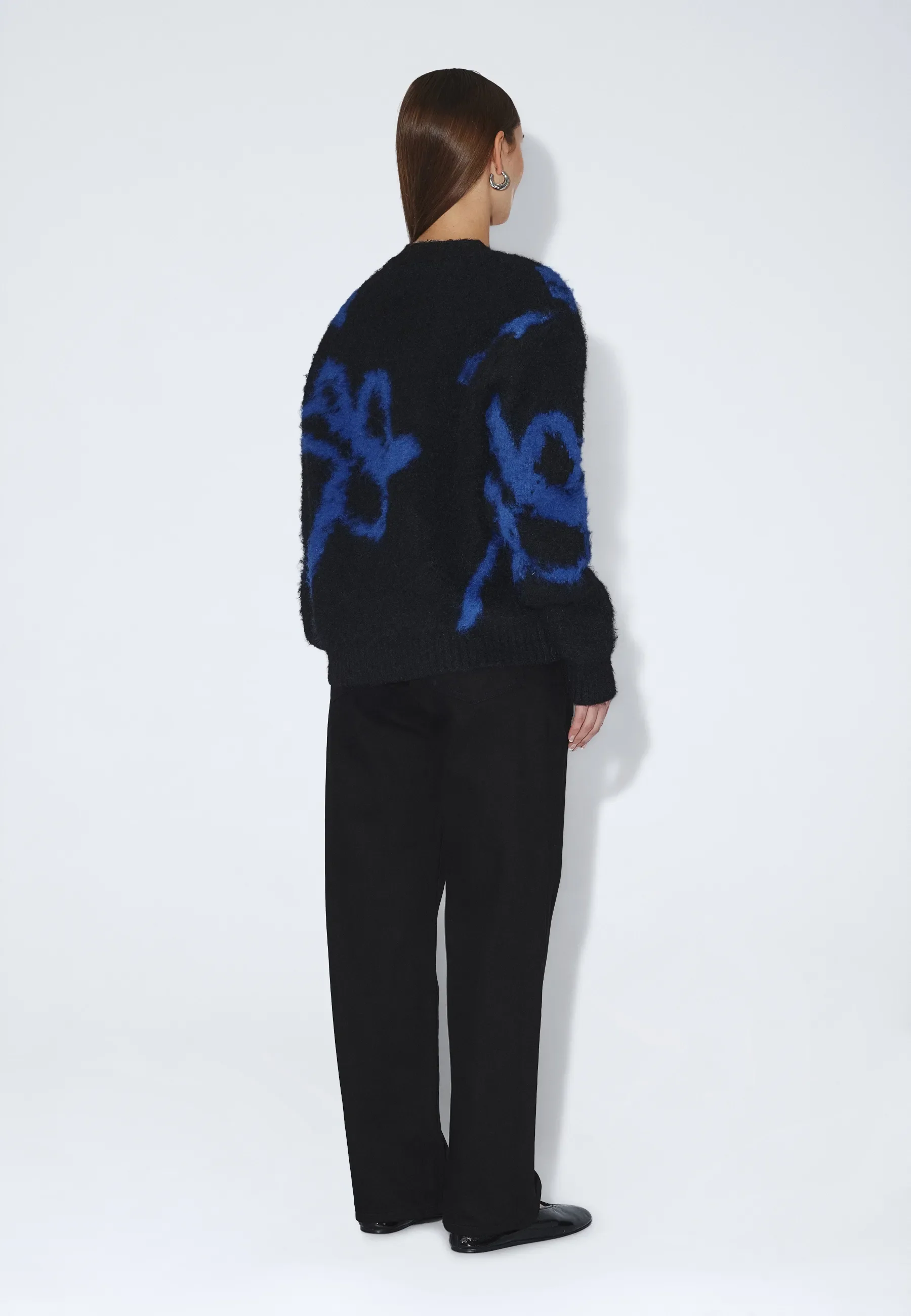 Dig F Cardigan - Black Blue Bloom - Image 10