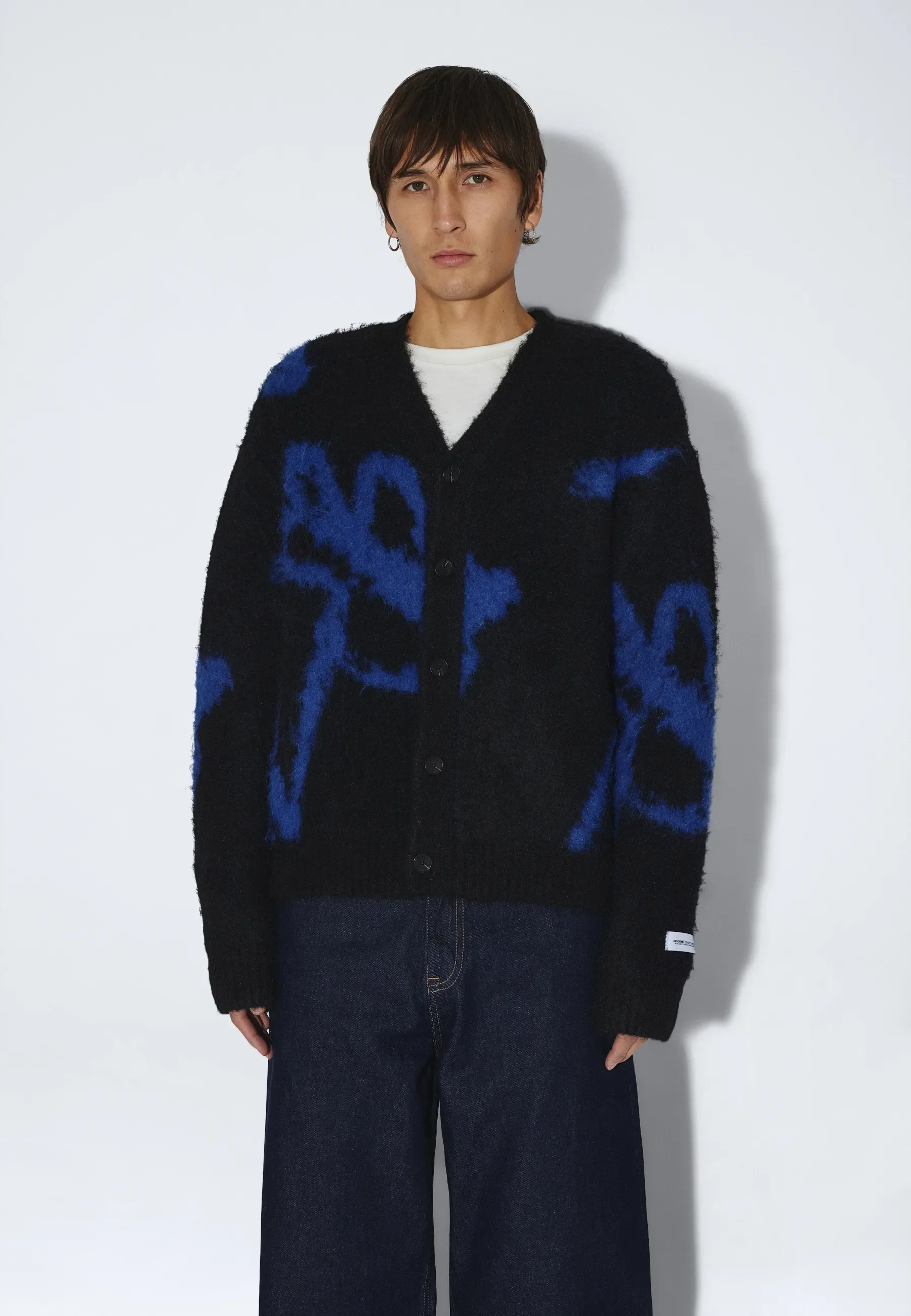 Dig F Cardigan - Black Blue Bloom - Image 11
