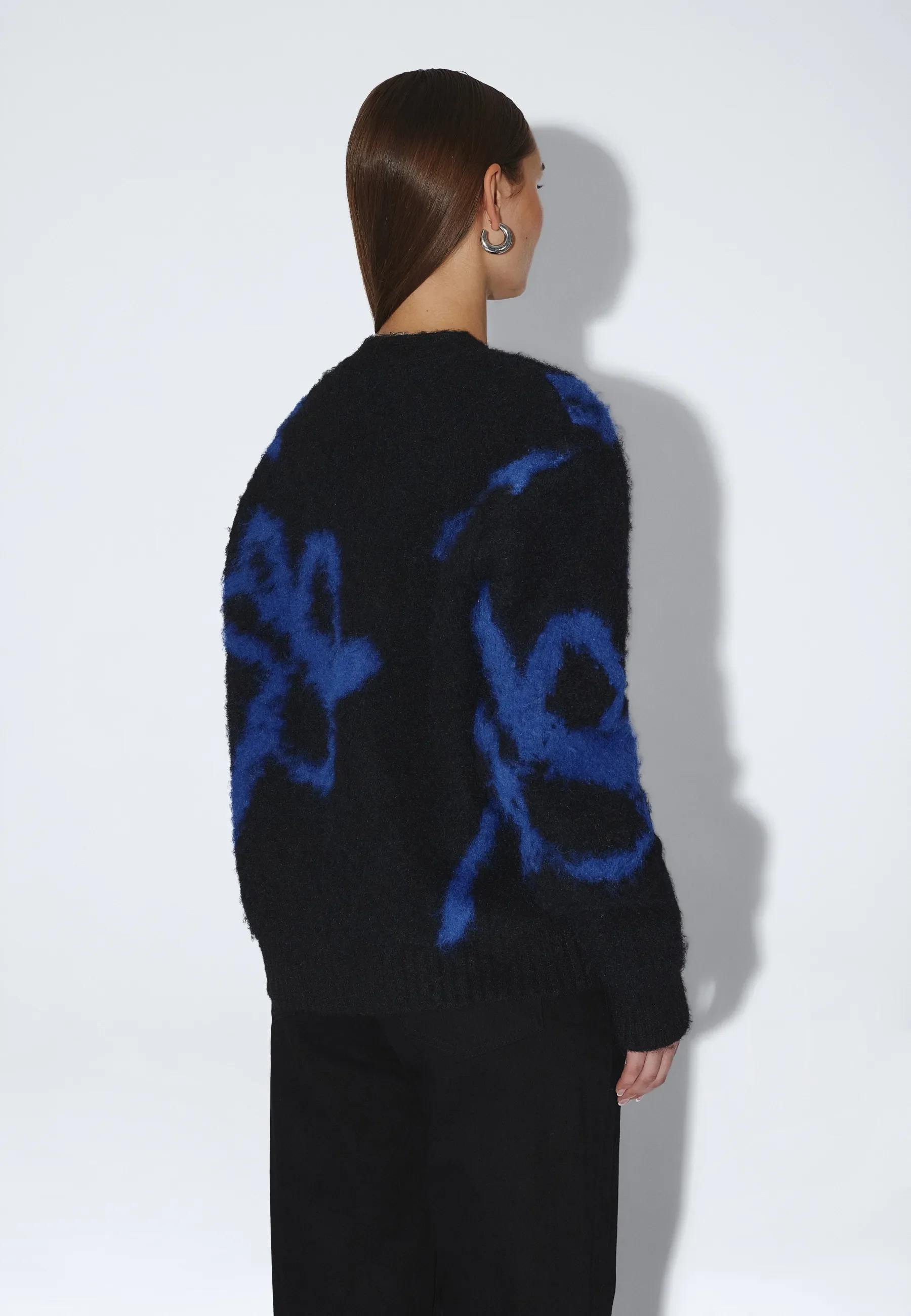 Dig F Cardigan - Black Blue Bloom - Image 17