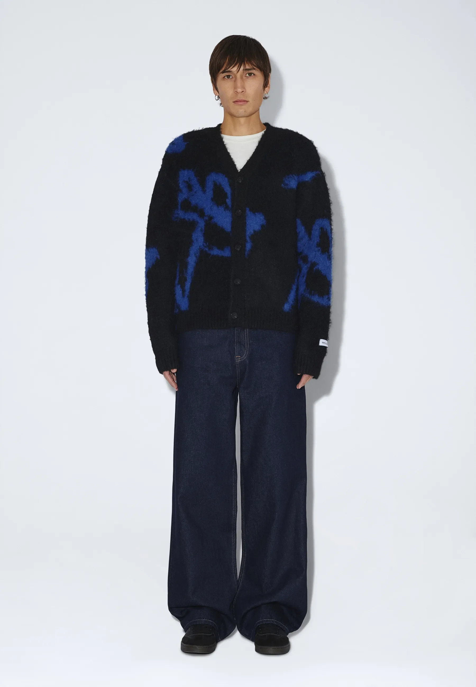 Dig F Cardigan - Black Blue Bloom - Image 3