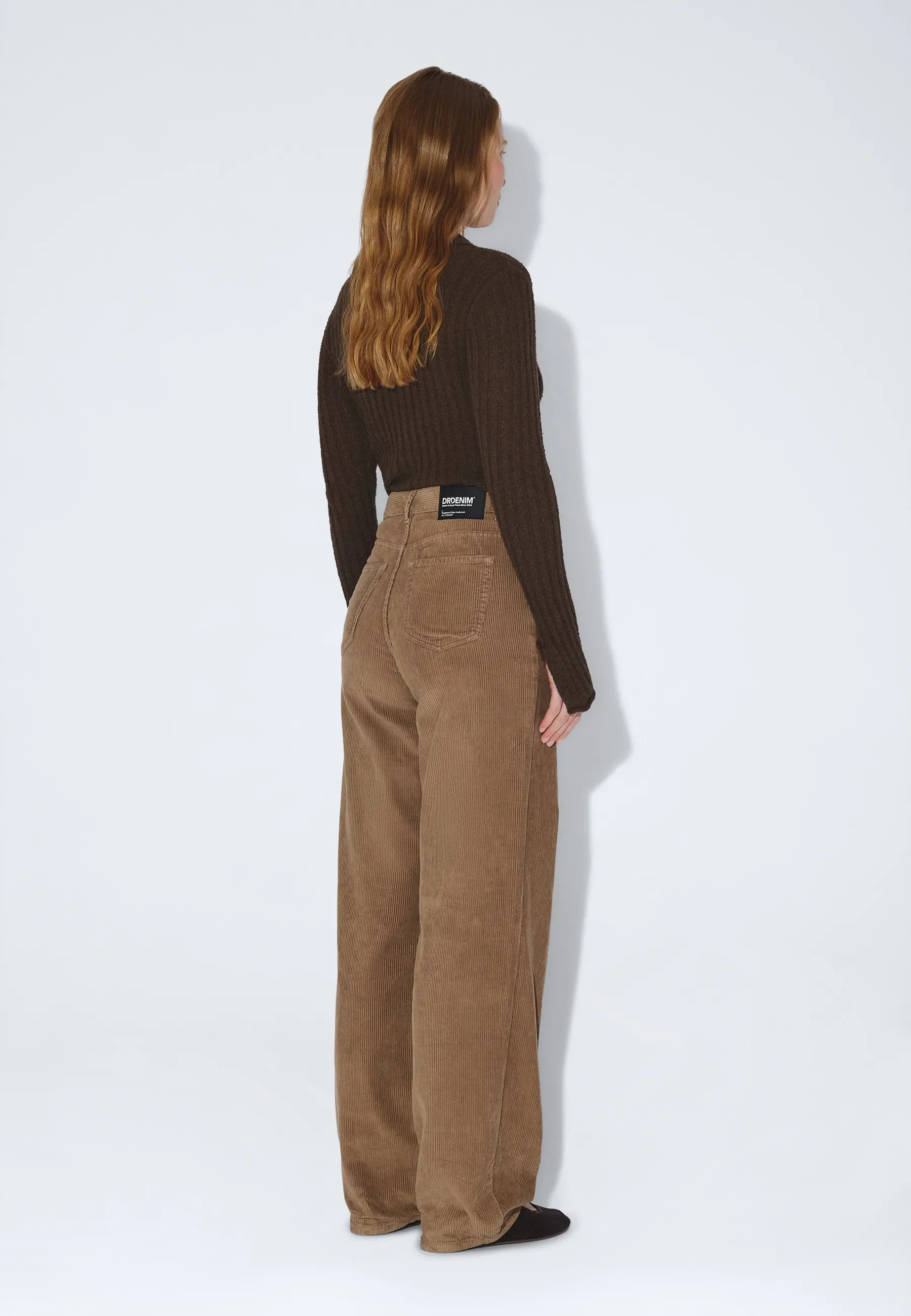 Donna High Relaxed - Washed Khaki Cord - Image 5