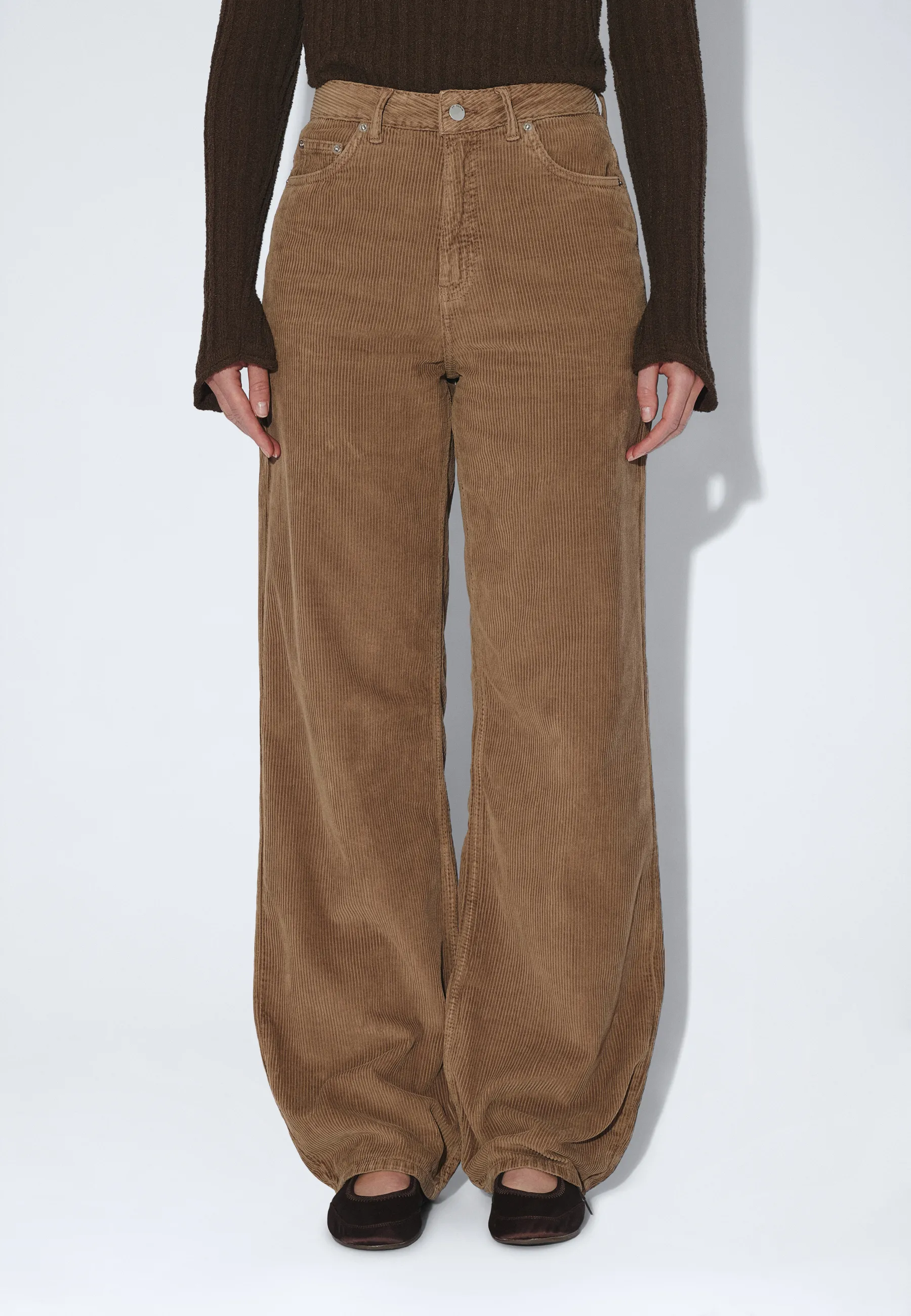 Donna High Relaxed - Washed Khaki Cord - Image 6
