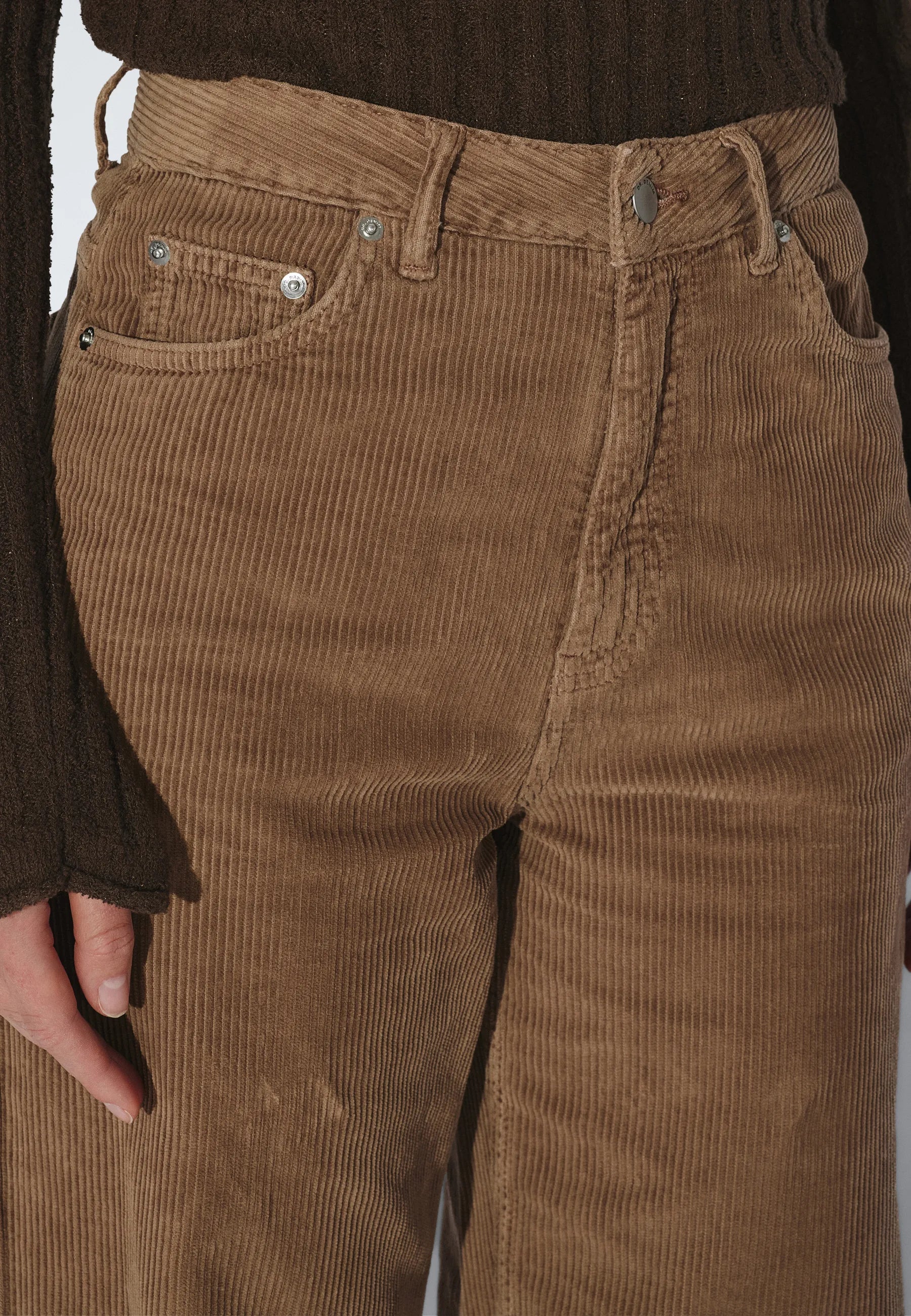 Donna High Relaxed - Washed Khaki Cord - Image 8