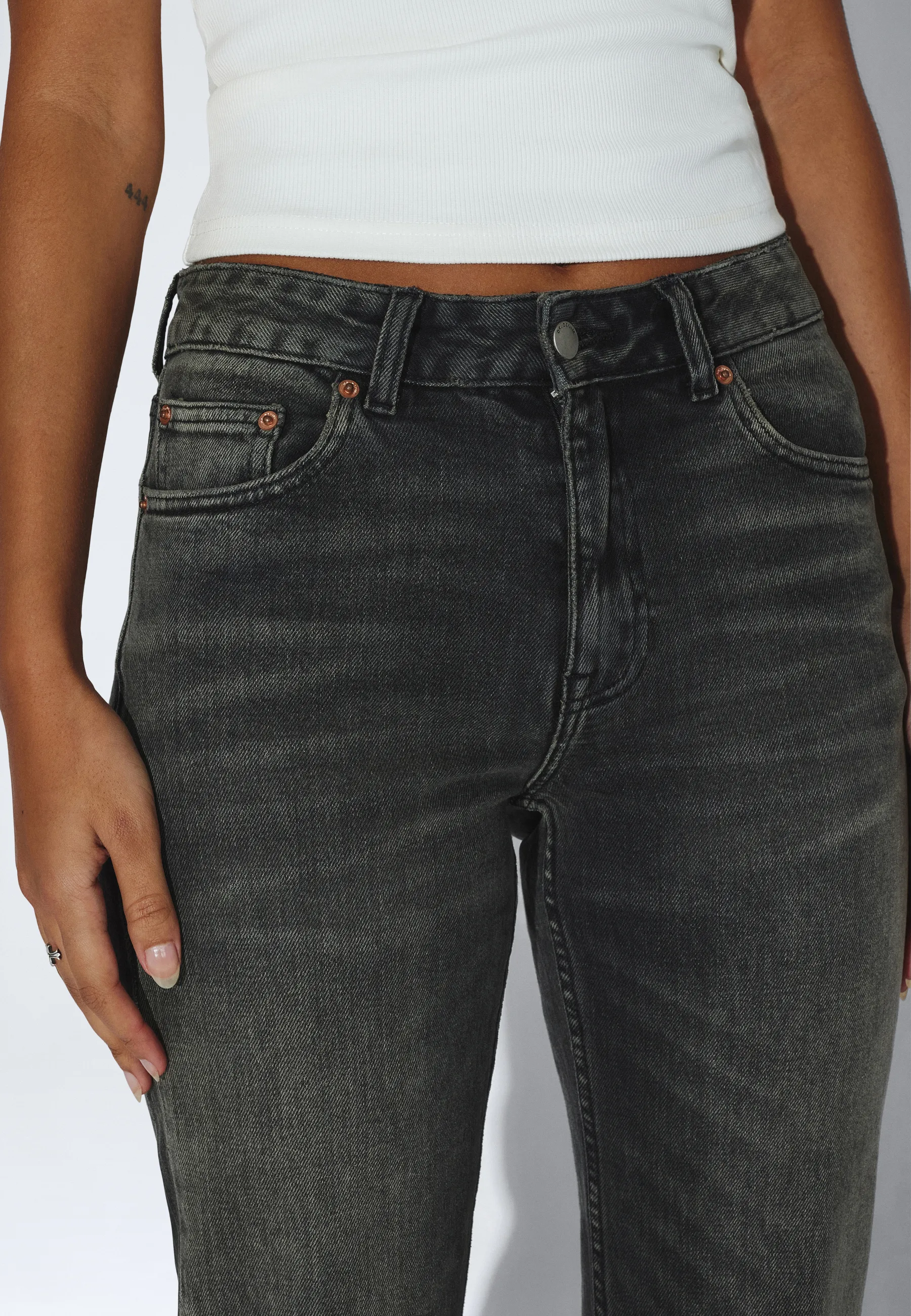 Elba Mid Bootcut - Tar Aged Black Fade - Image 7