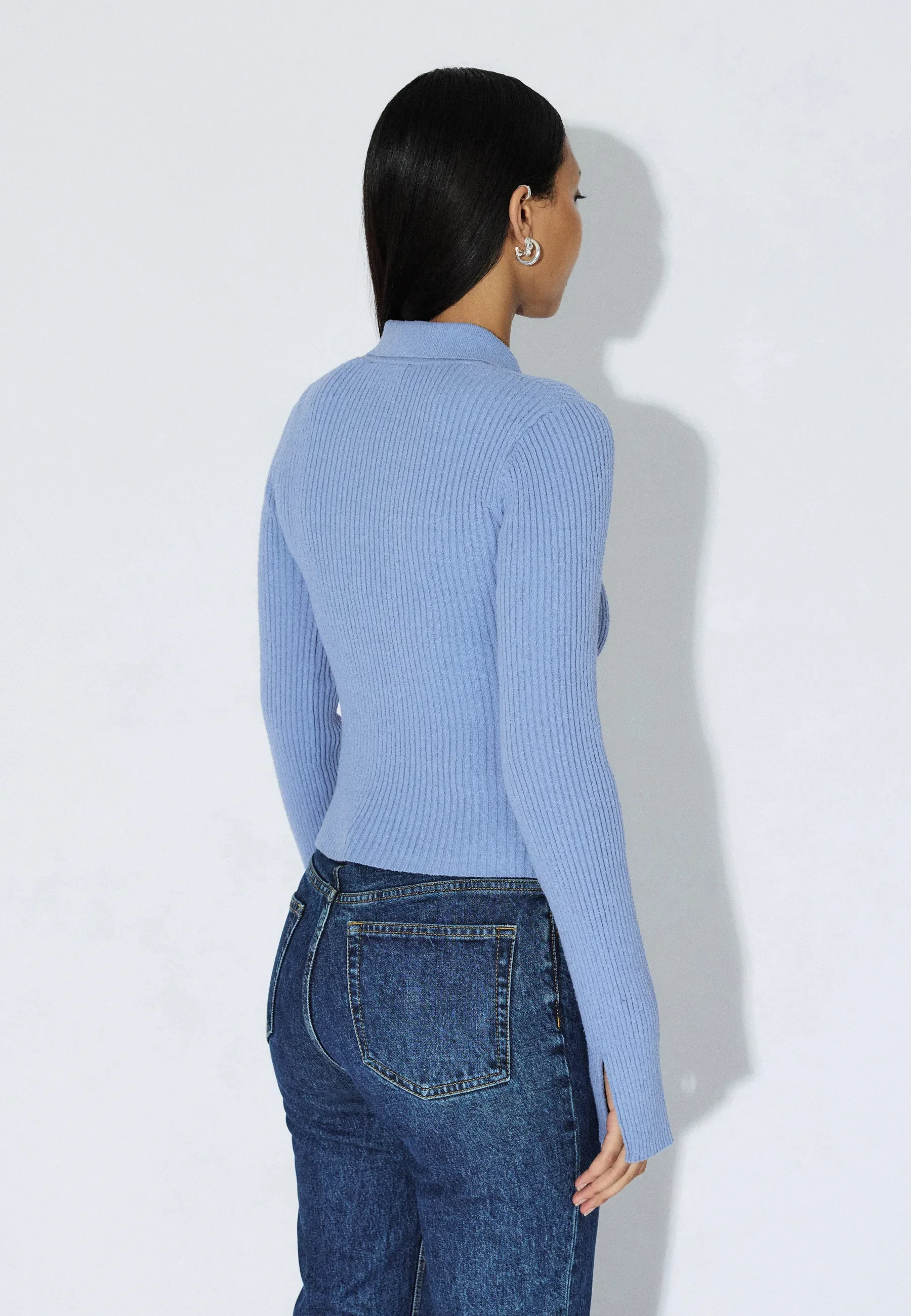 Eliza Knit Top - Dull Blue - Image 7