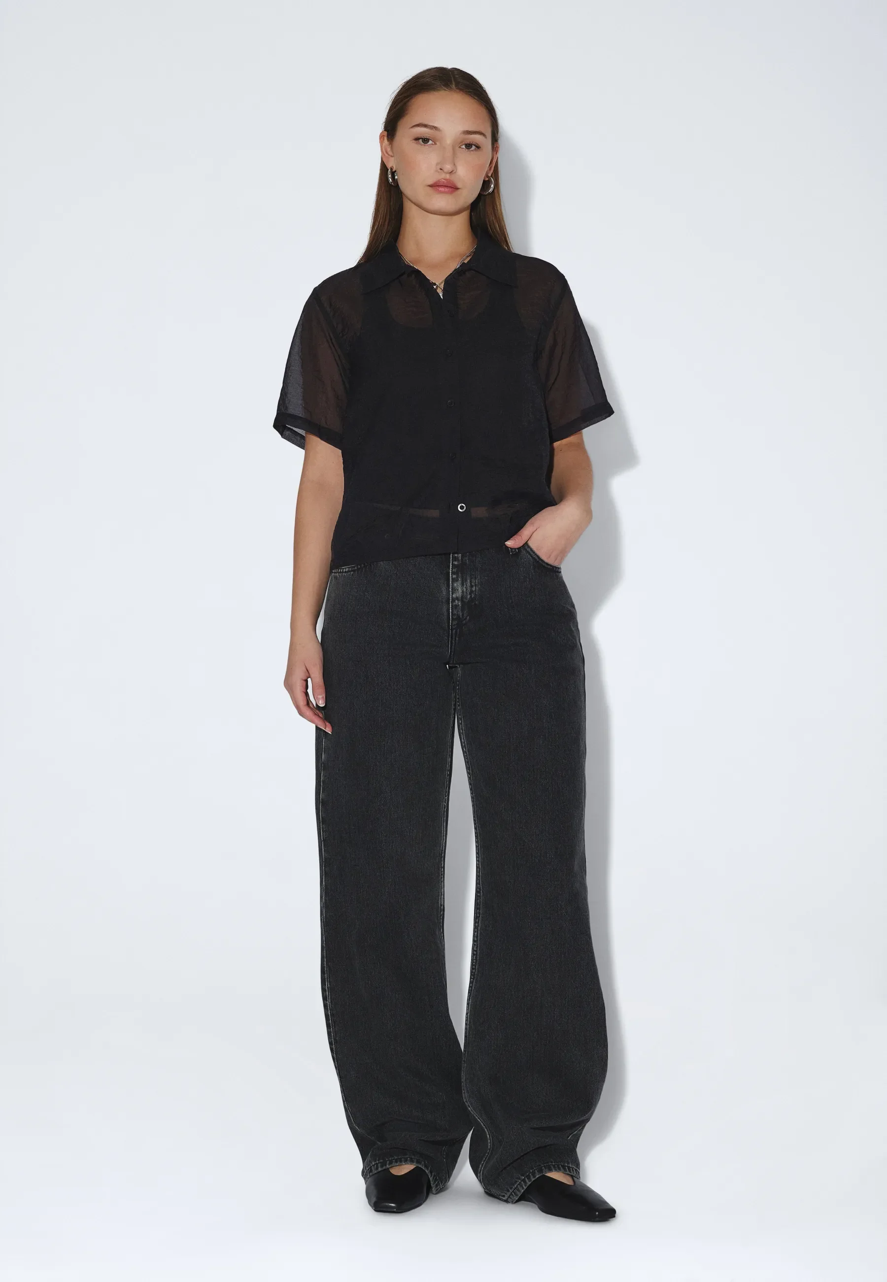 Hollow Shirt - Black - Image 3