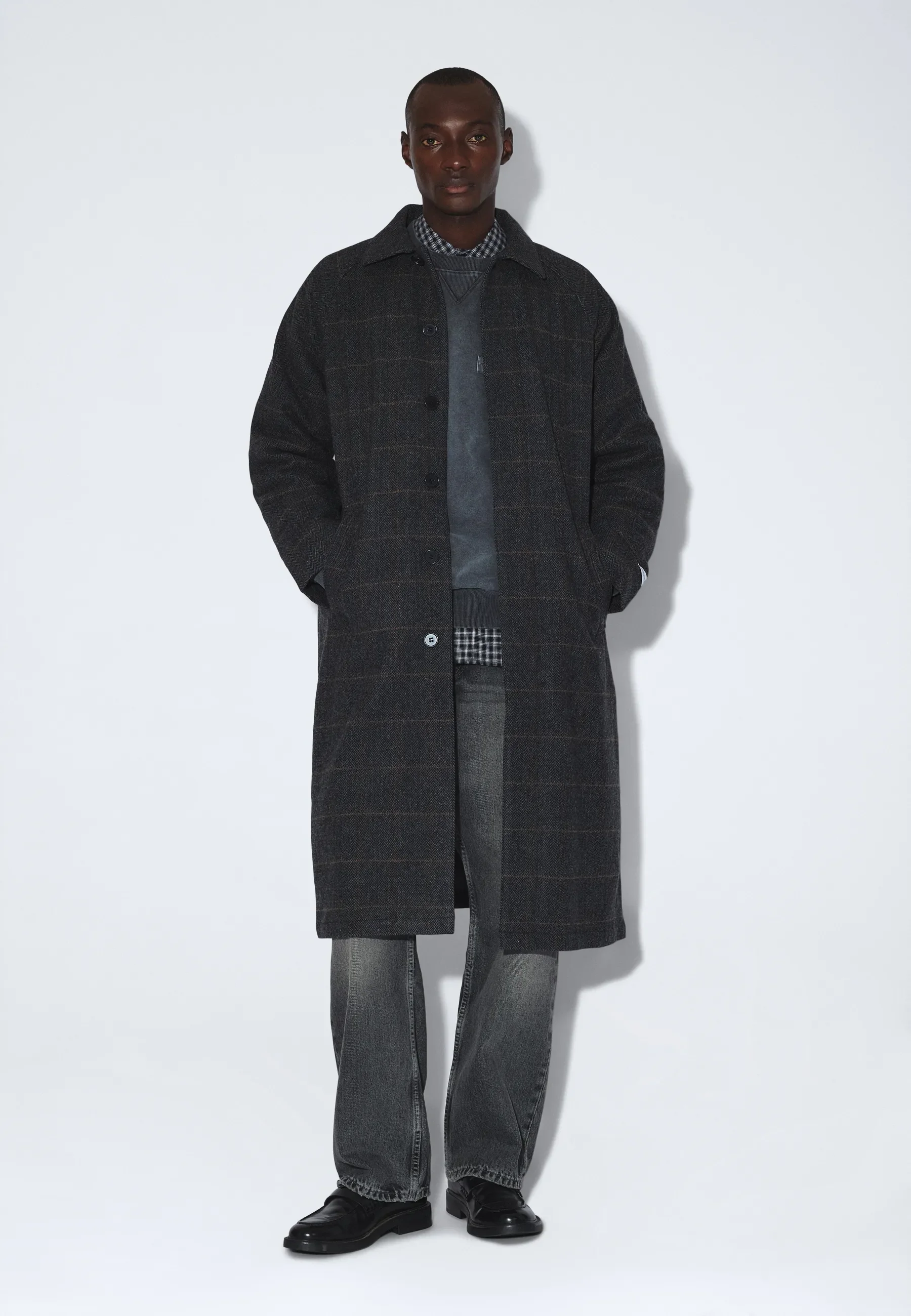 Jayden Coat - Grey Herringbone - Image 2