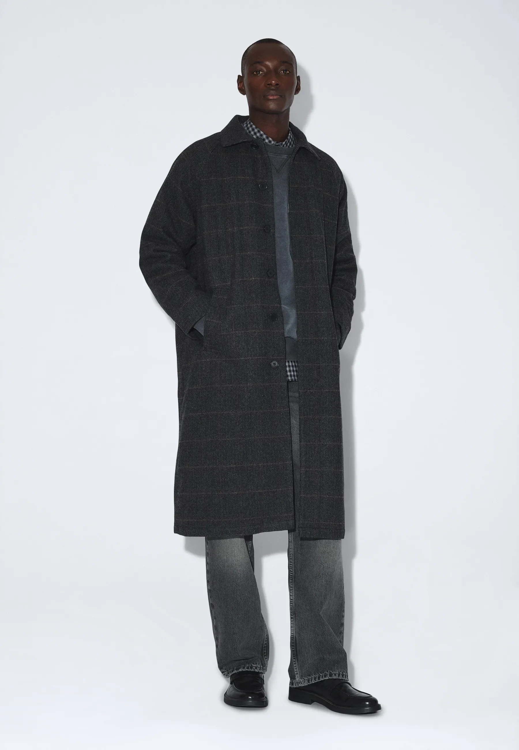 Jayden Coat - Grey Herringbone - Image 4