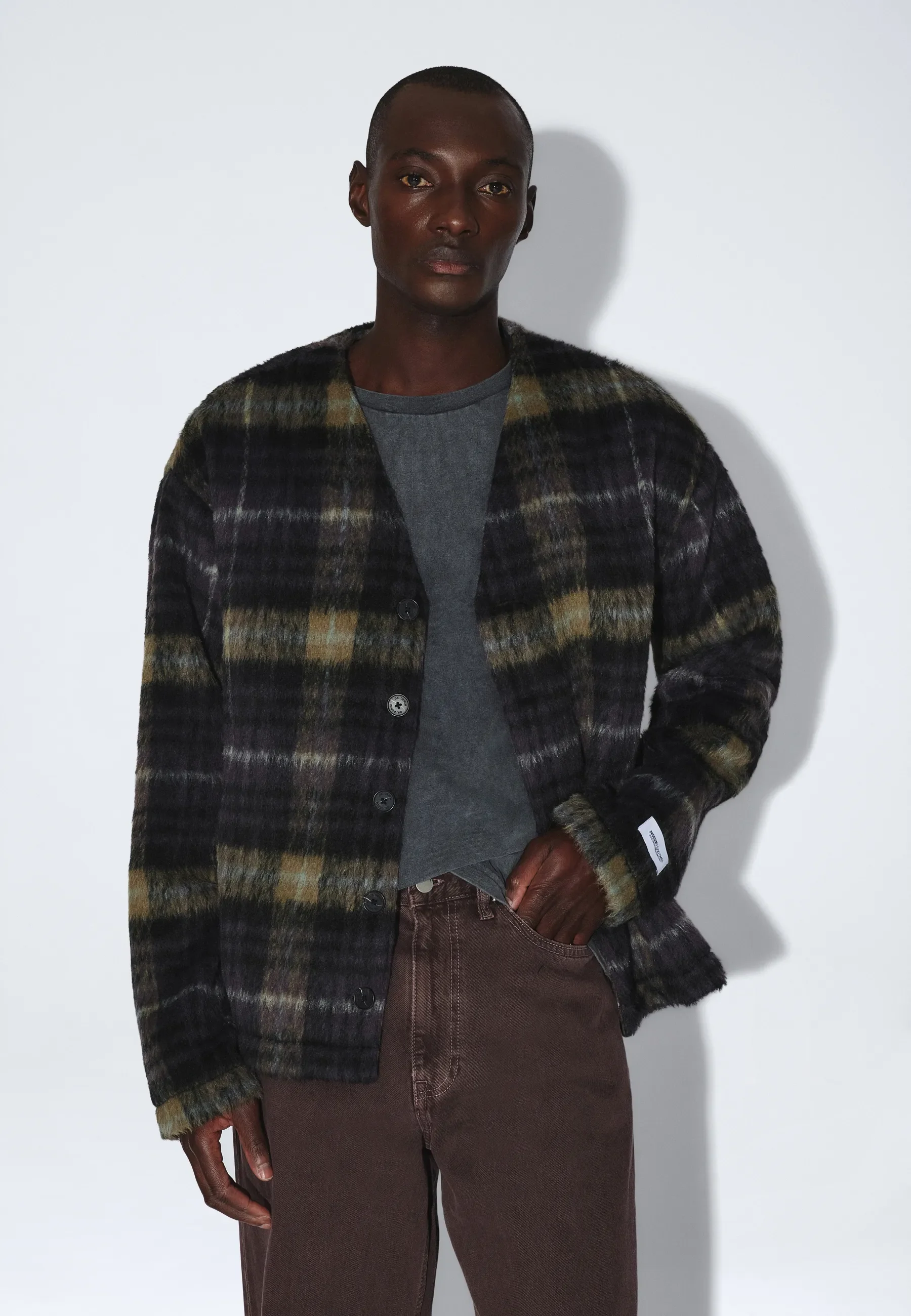 Julian Cardigan - Black Olive Check - Image 11