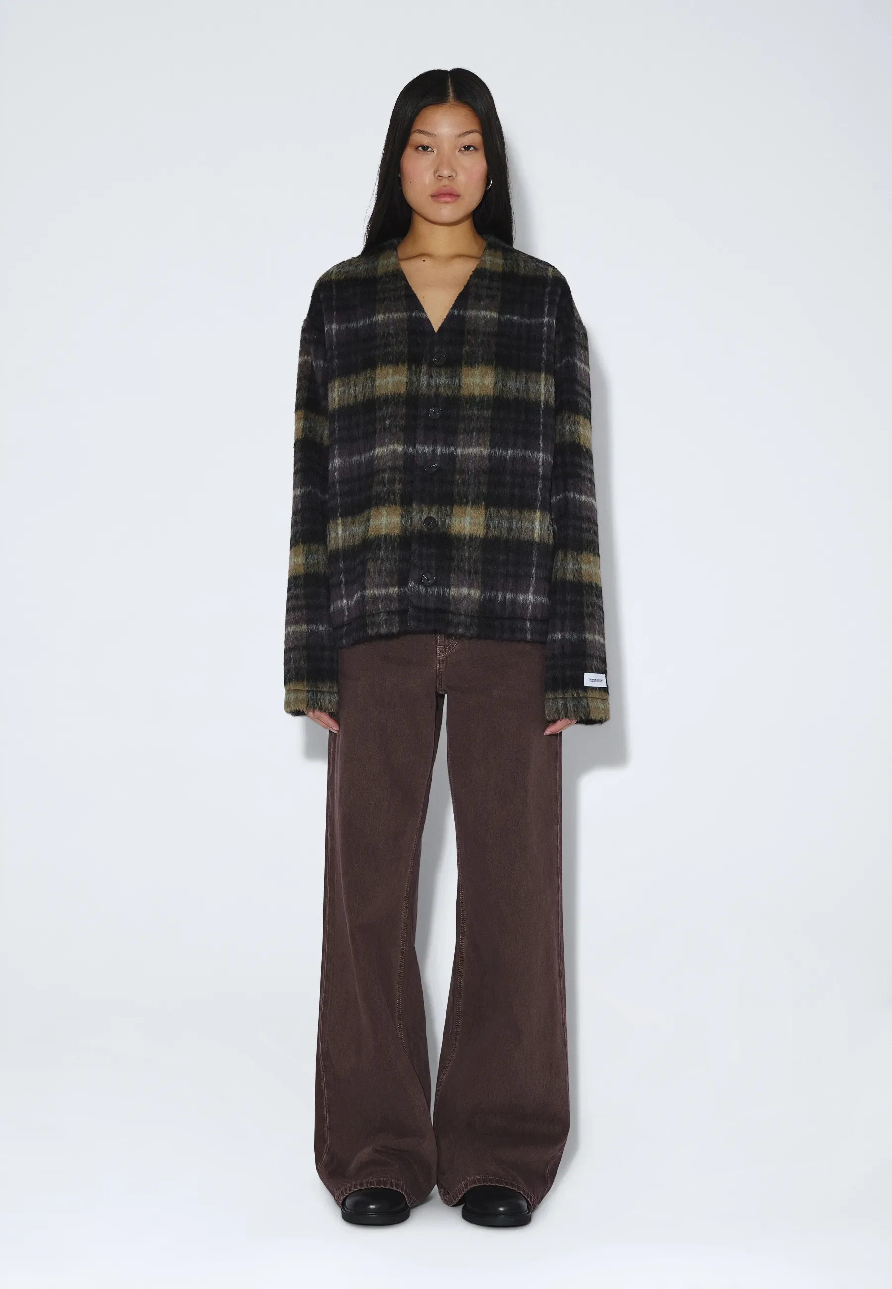 Julian Cardigan - Black Olive Check - Image 2