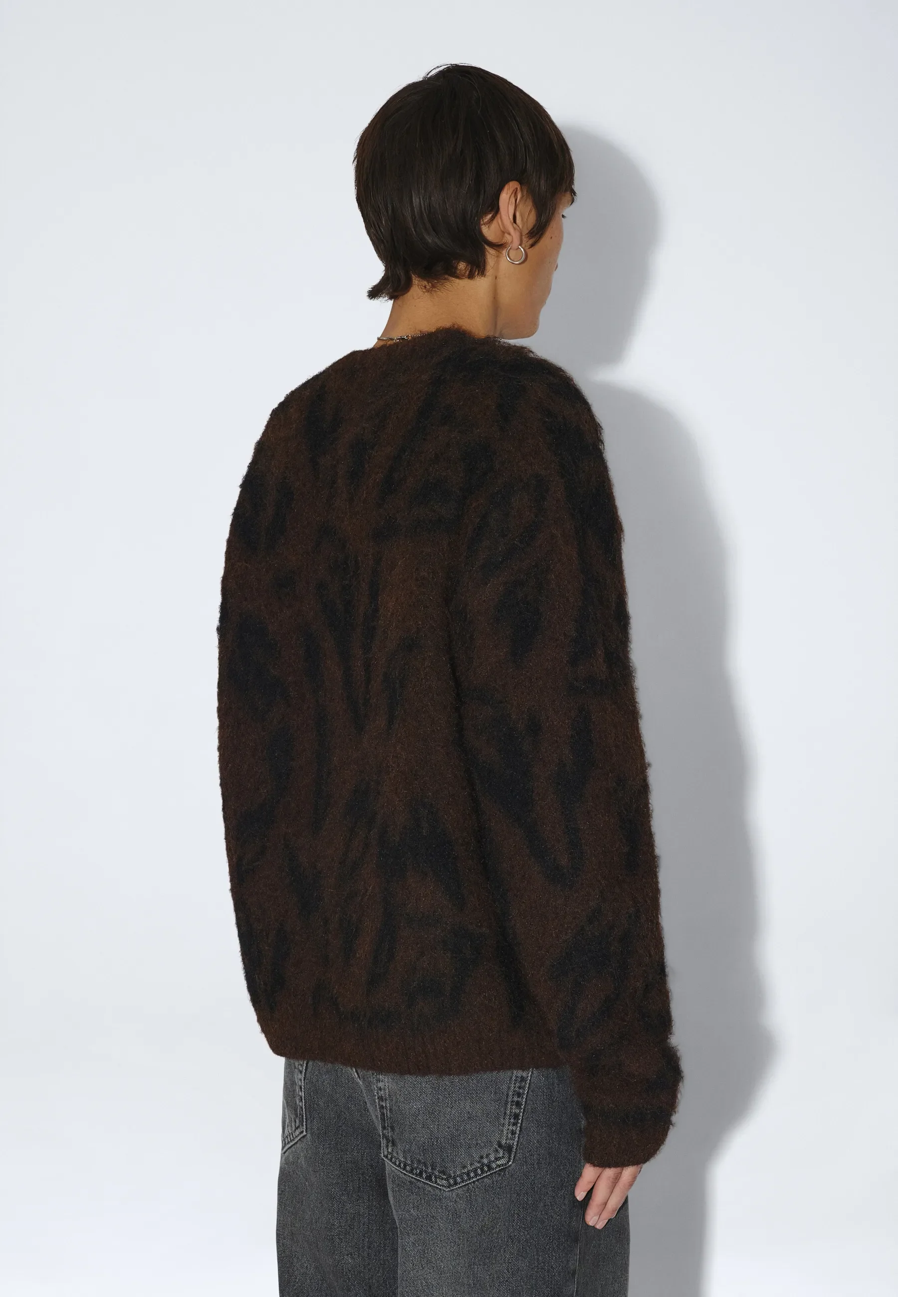 Mic Sweater - Brown Black Scribble - Image 15