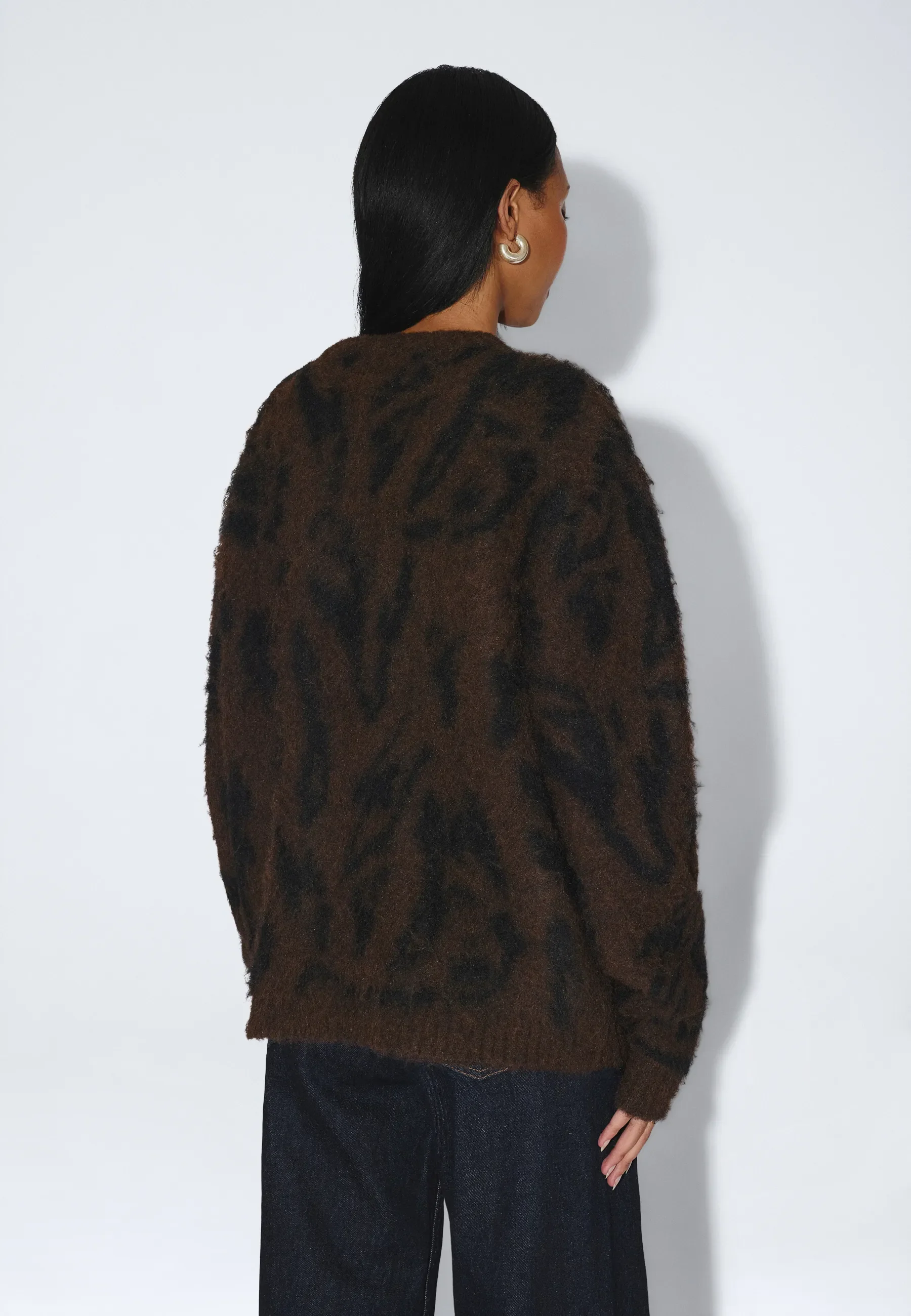 Mic Sweater - Brown Black Scribble - Image 16
