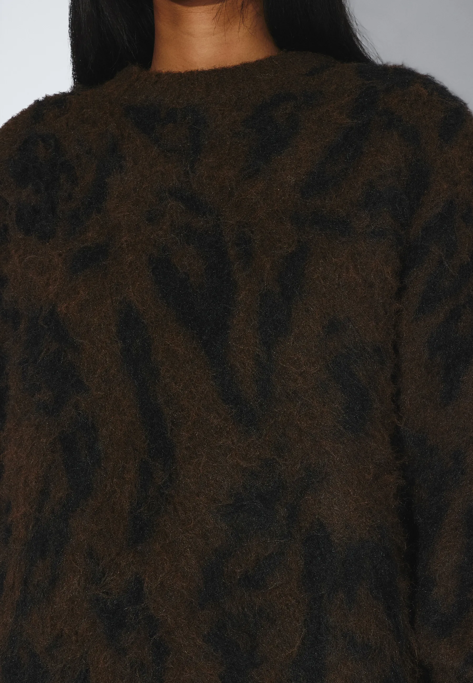 Mic Sweater - Brown Black Scribble - Image 17