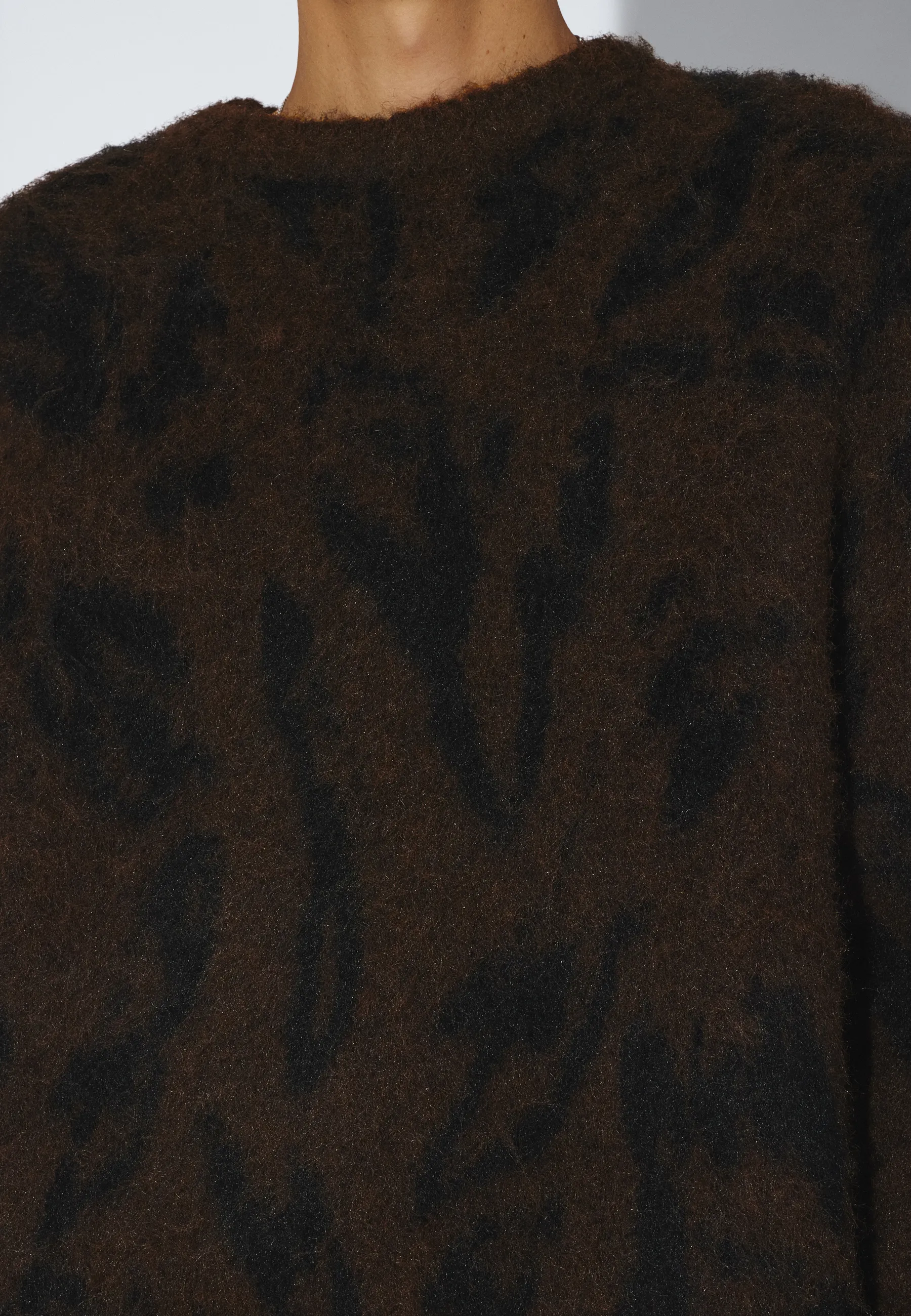 Mic Sweater - Brown Black Scribble - Image 18