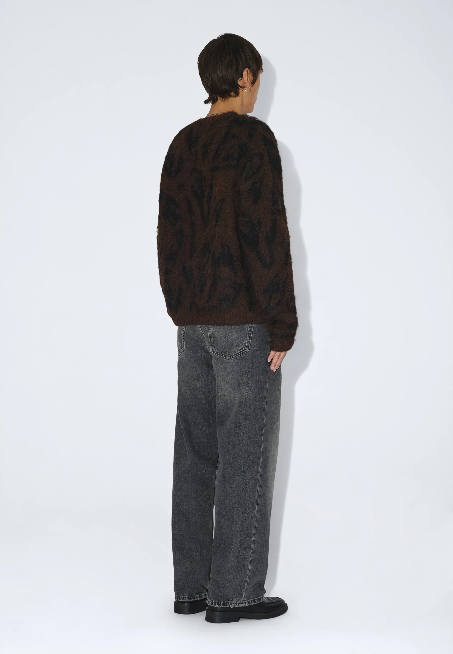Mic Sweater - Brown Black Scribble - Image 8
