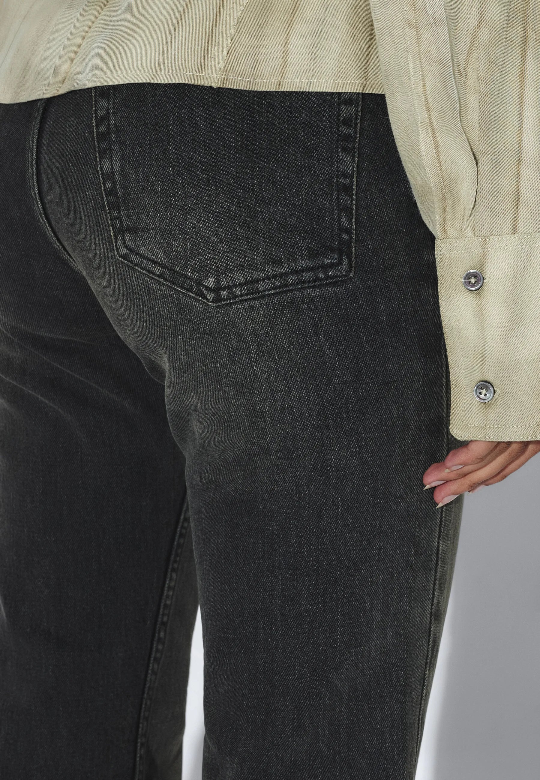 Mila Seam Shirt - Washed Beige - Image 12