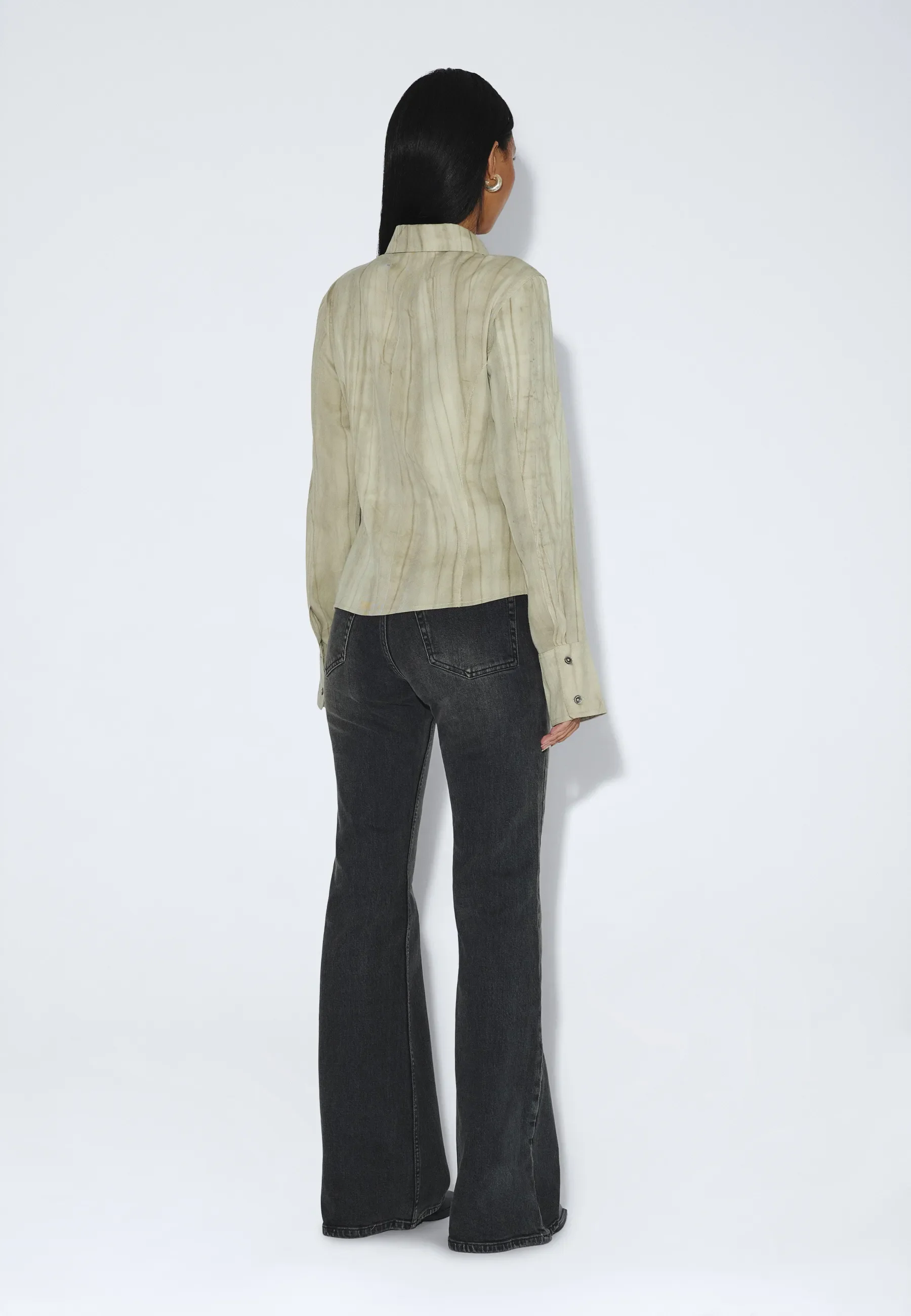 Mila Seam Shirt - Washed Beige - Image 6