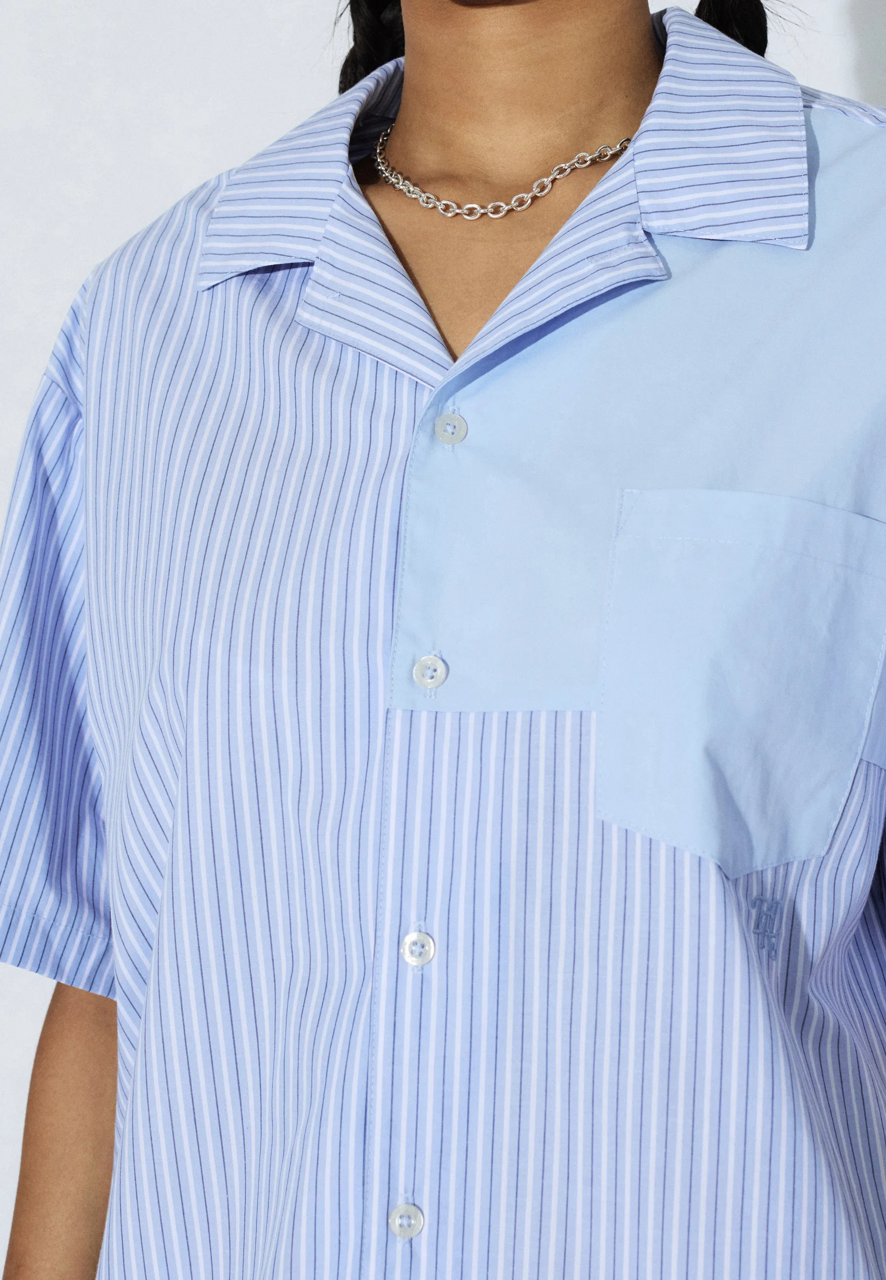 Mile Shirt - Lt Blue Stripe Mono - Image 7