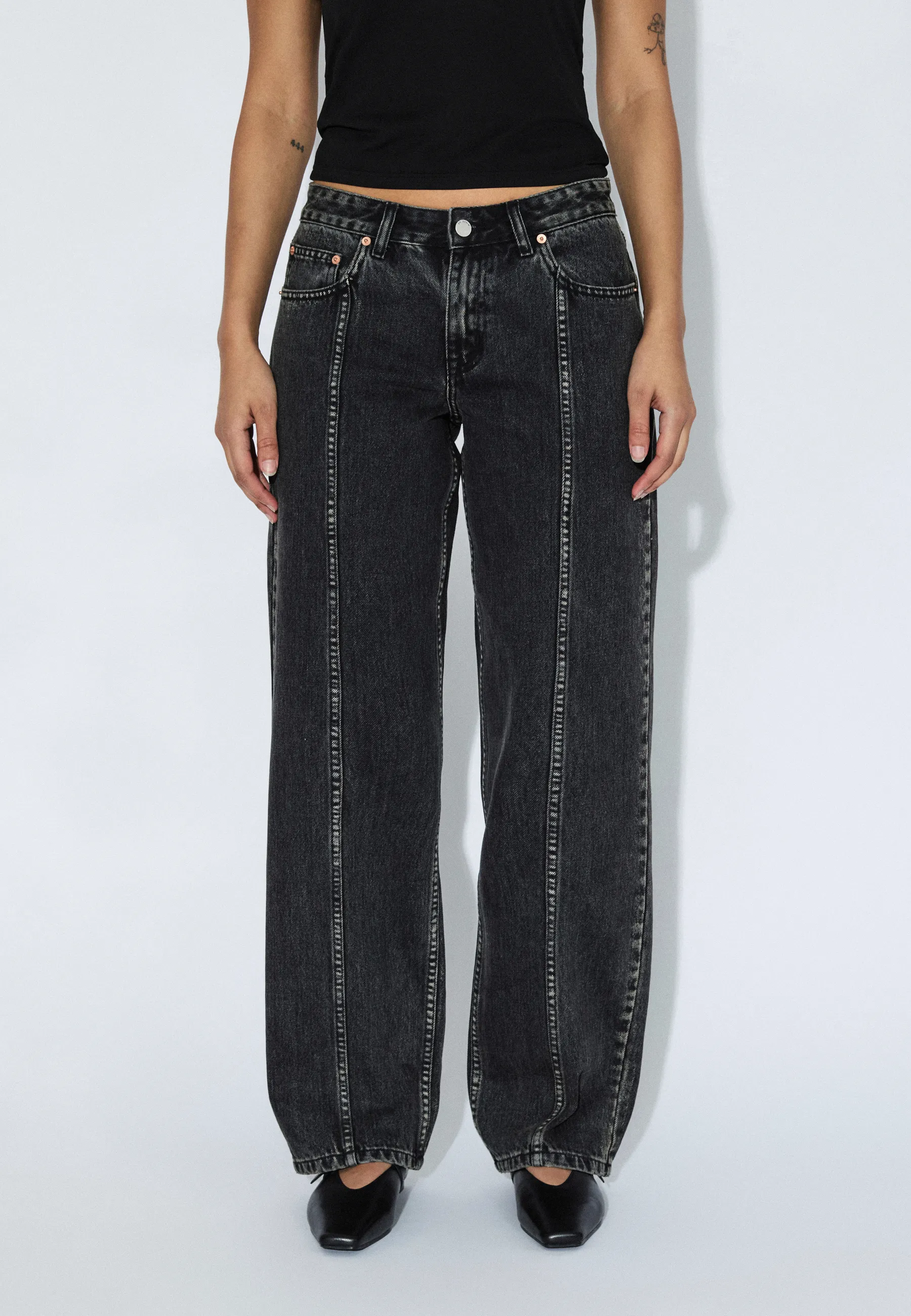 Nika Mid Straight Worker - Aged Black - Image 5