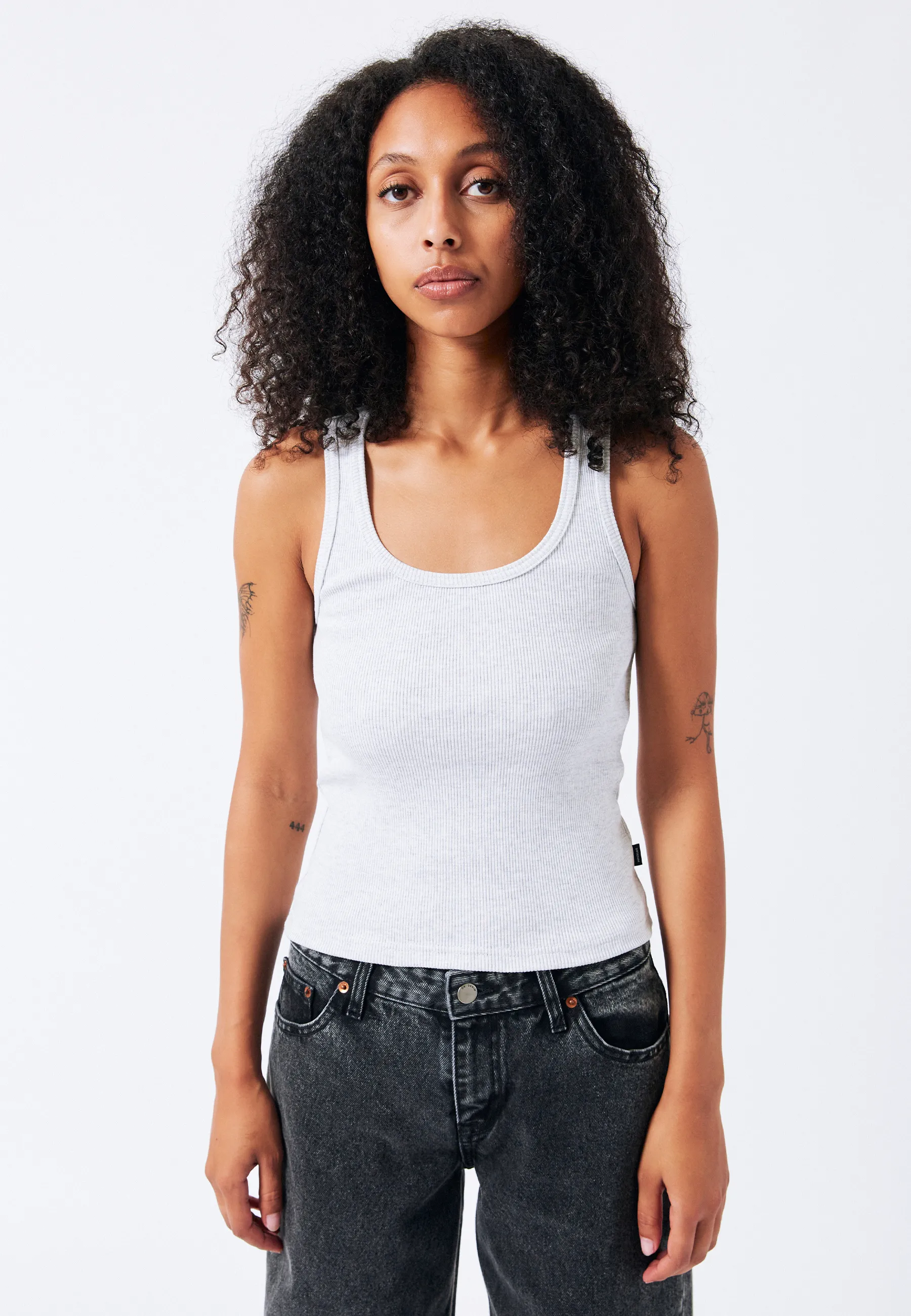 Nyla Top - Light Grey Melange - Image 4
