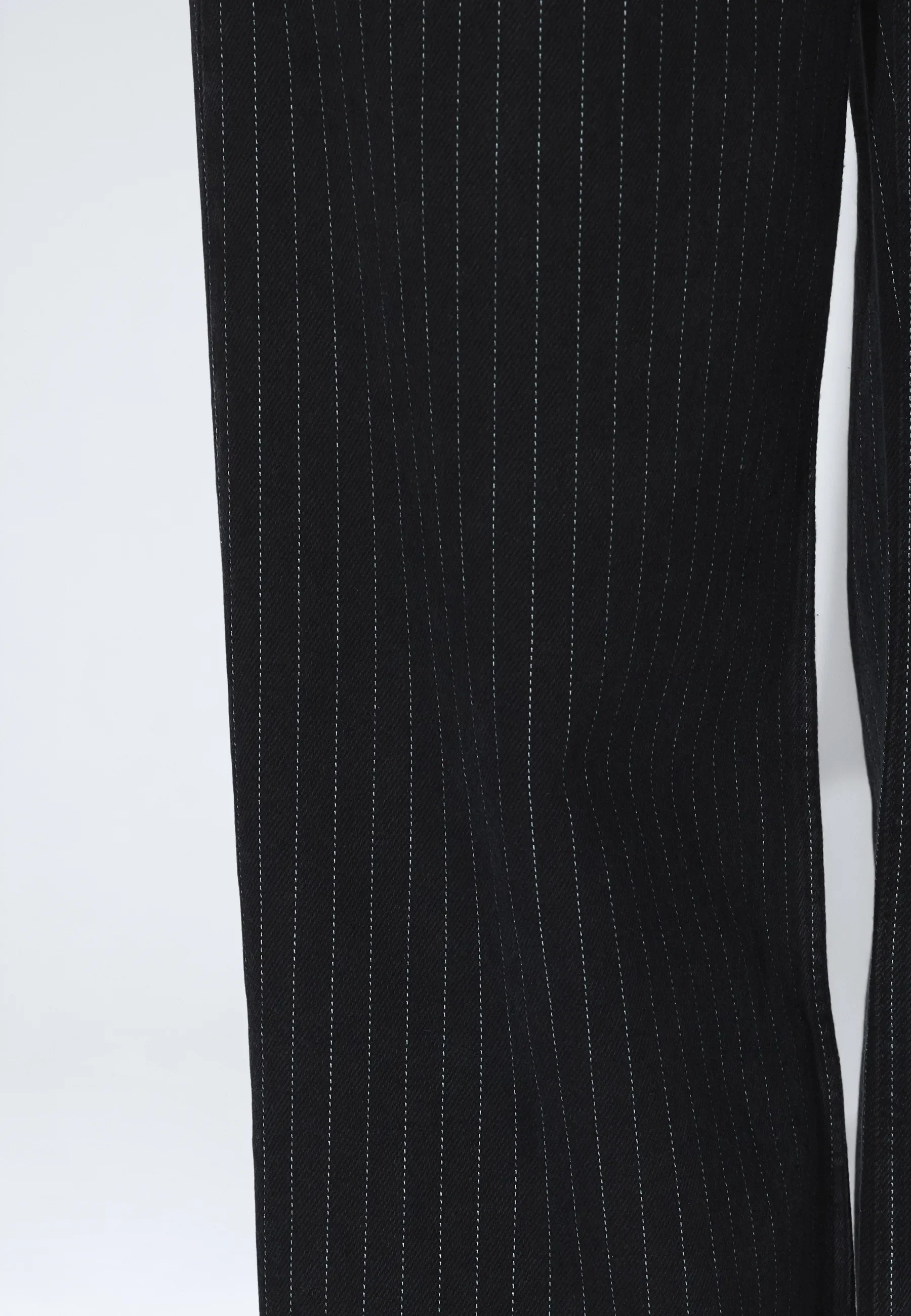 Rhue High Wide Pleated - Washed Black Pinstripe - Image 9