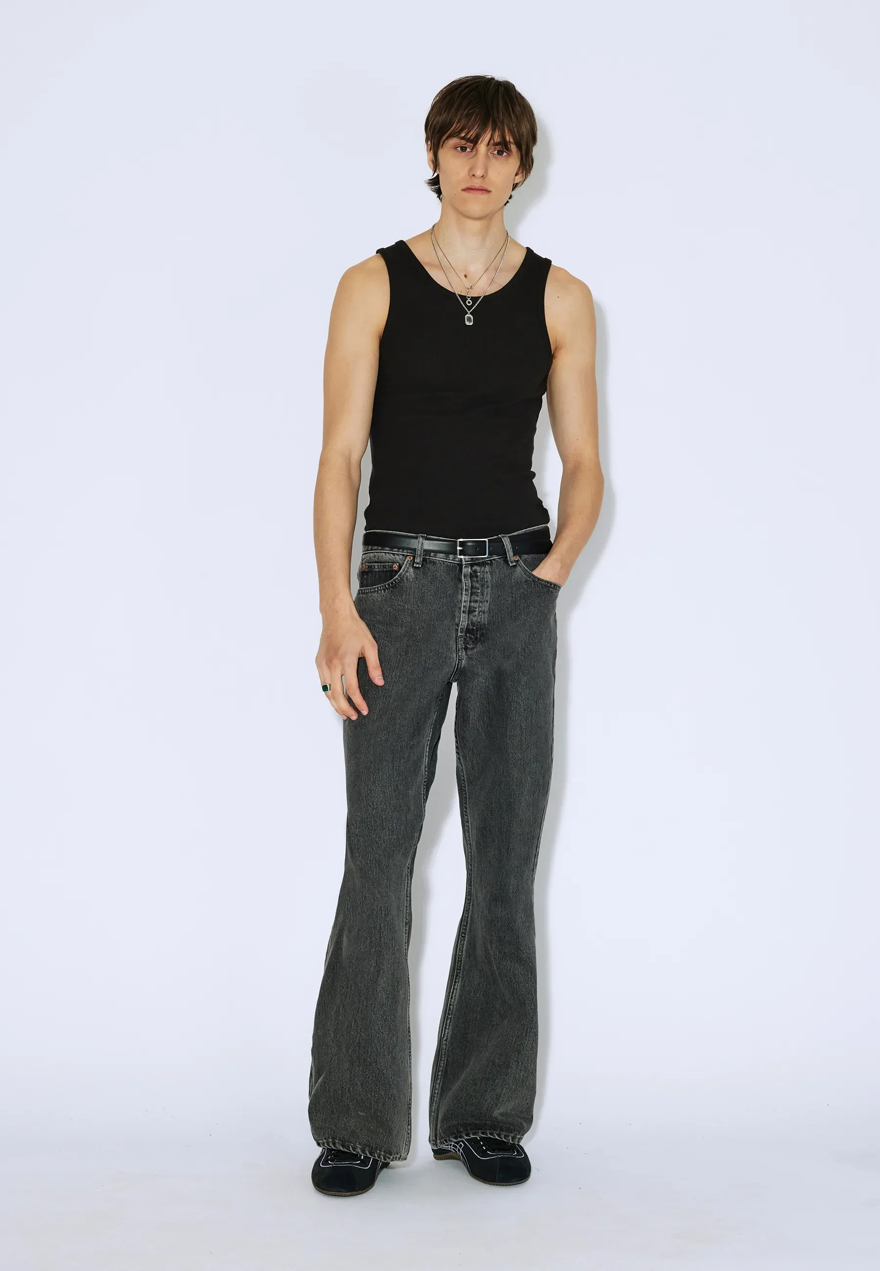 Rift Wide Bootcut - Mid Grey Retro - Image 3