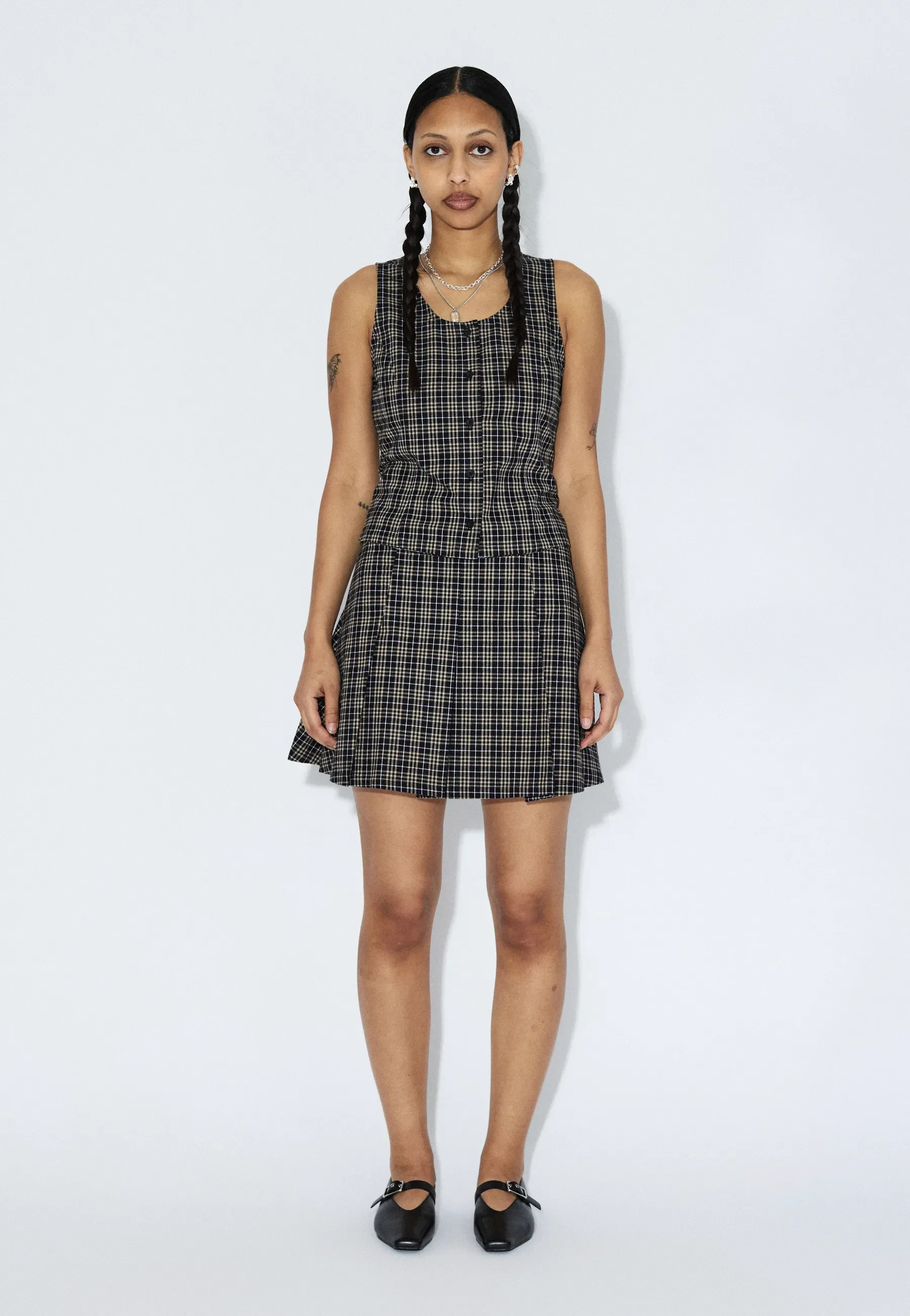 Sone Skirt - Black Summer Check - Image 3
