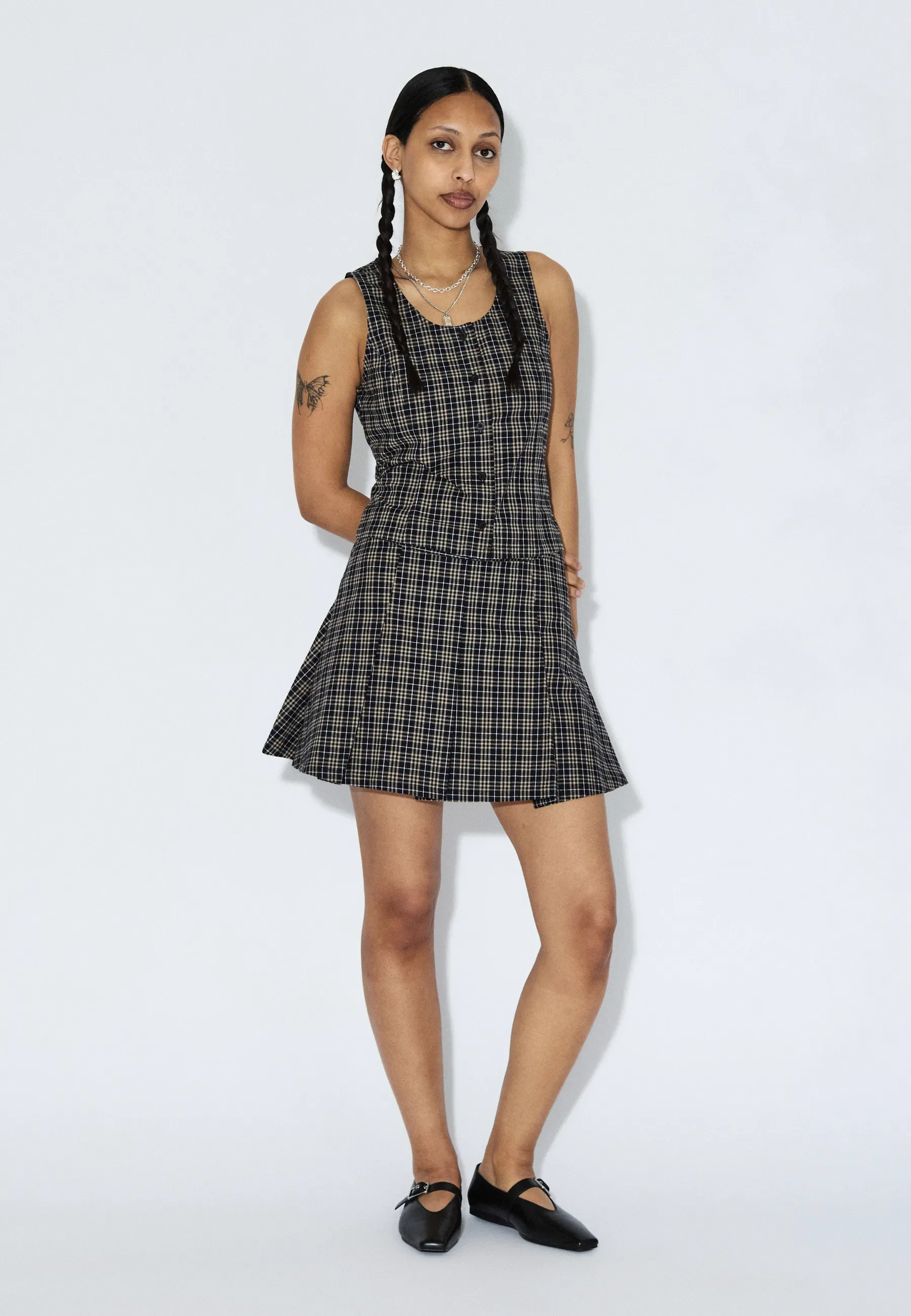 Sone Skirt - Black Summer Check - Image 4