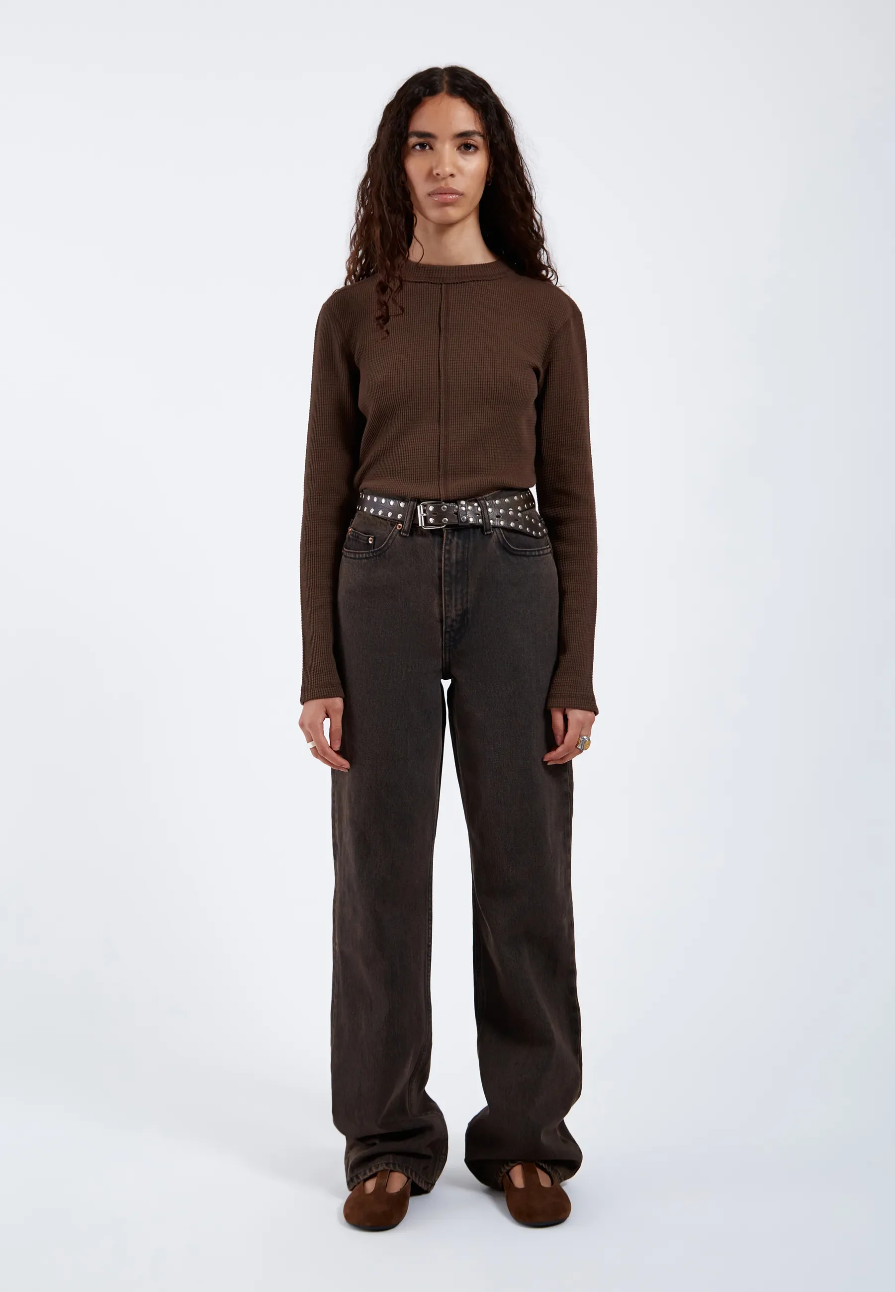 Stella Waffle Top - Chocolate - Image 9