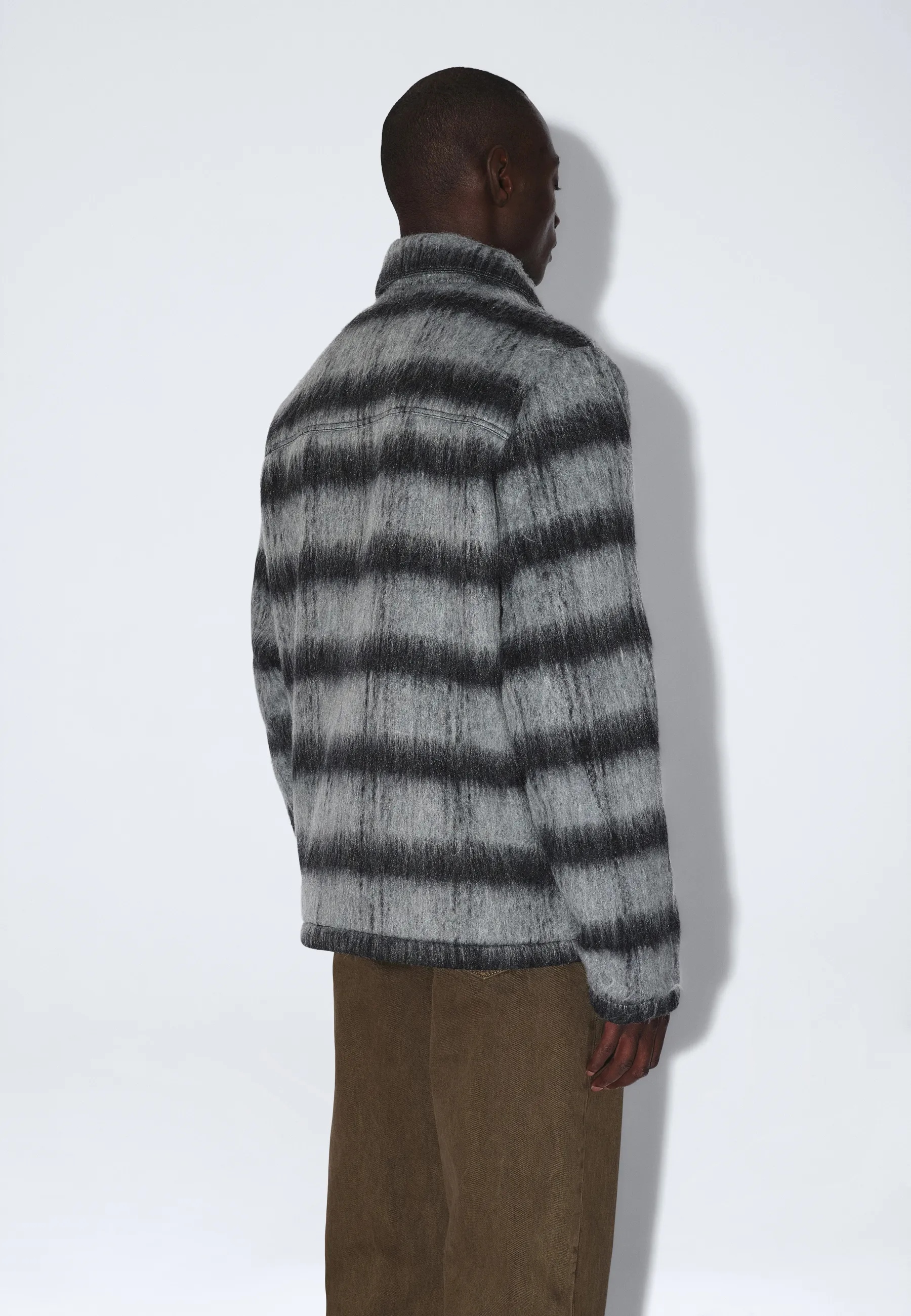 Warren Zip Jacket - Black Grey Check - Image 13