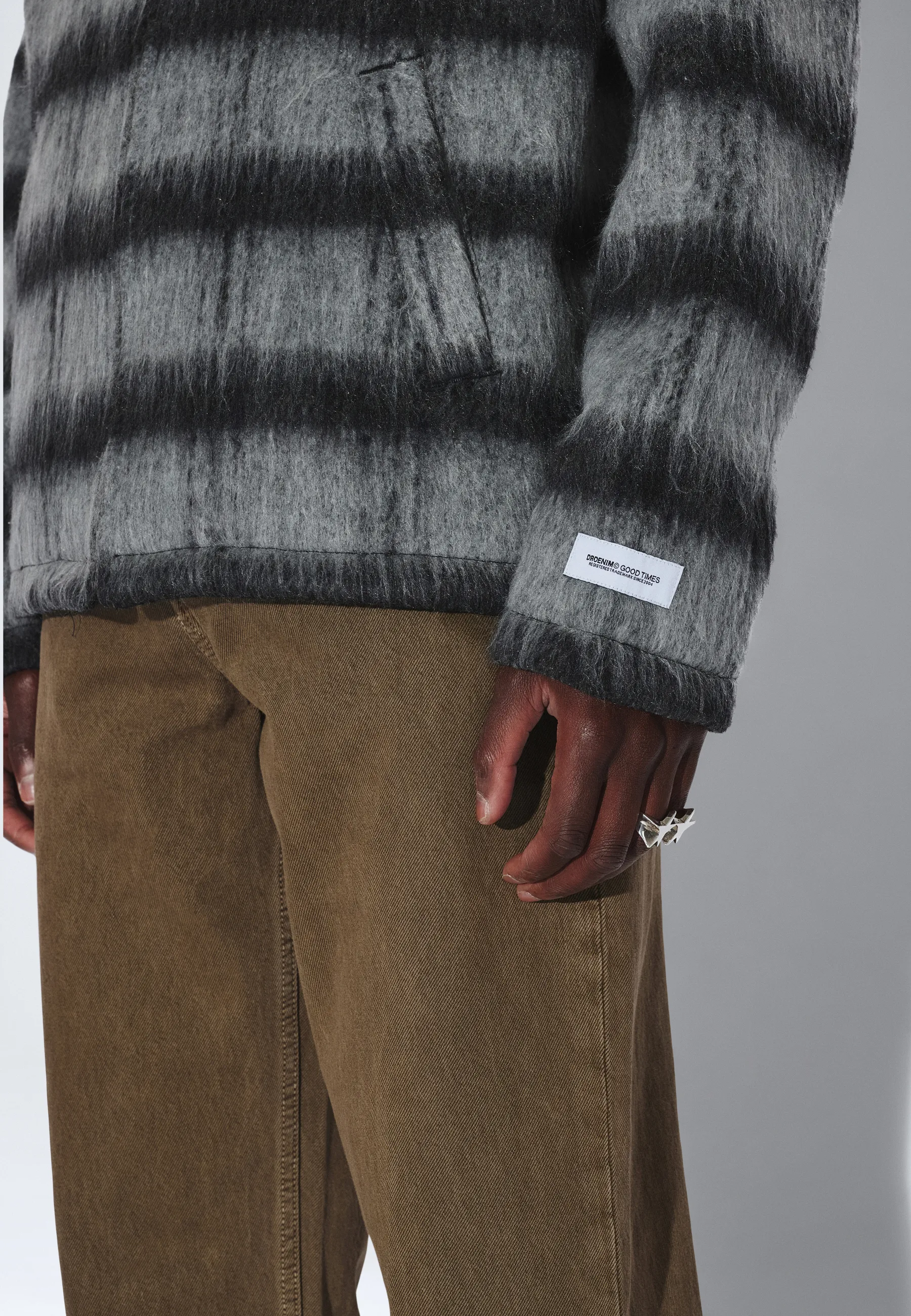 Warren Zip Jacket - Black Grey Check - Image 16