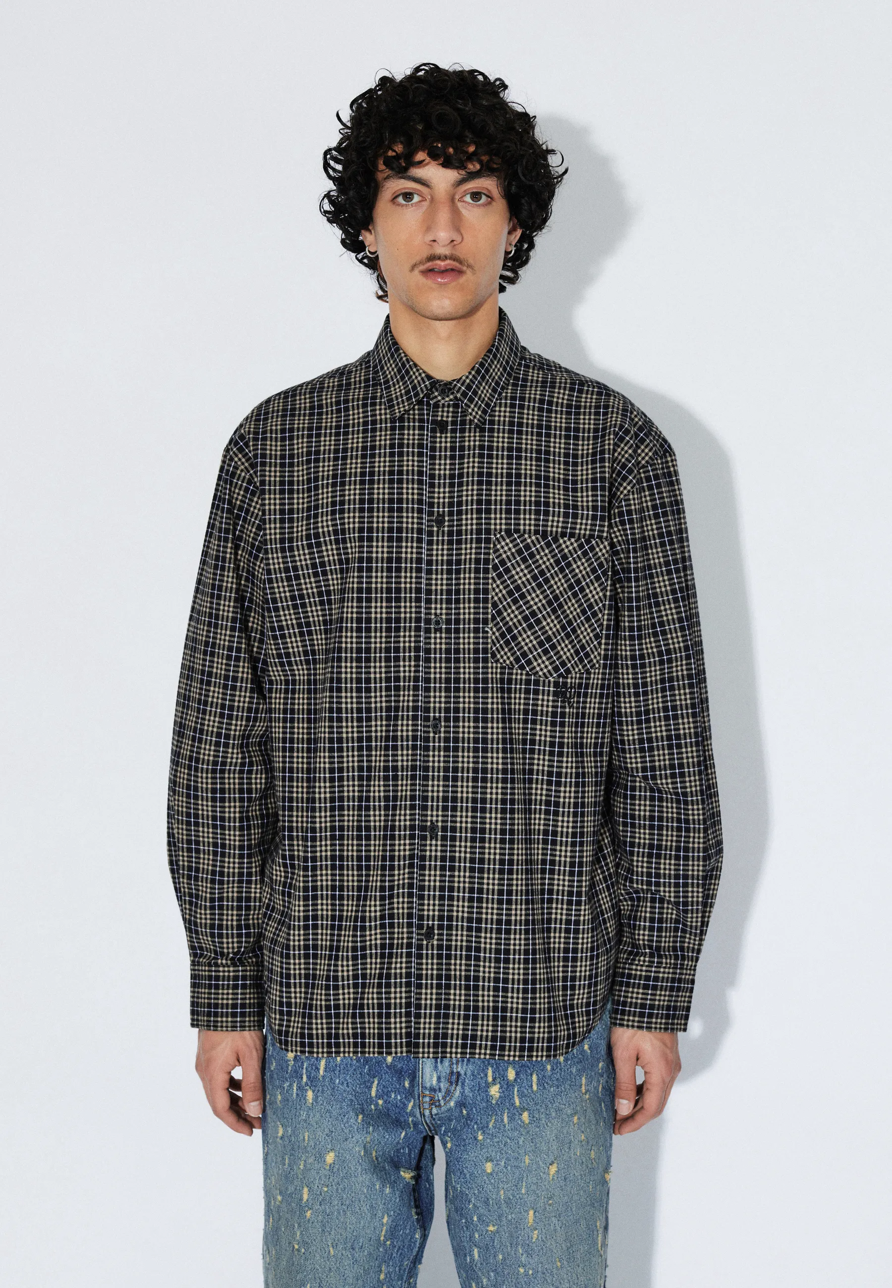 Wes Shirt - Black Summer Check - Image 5
