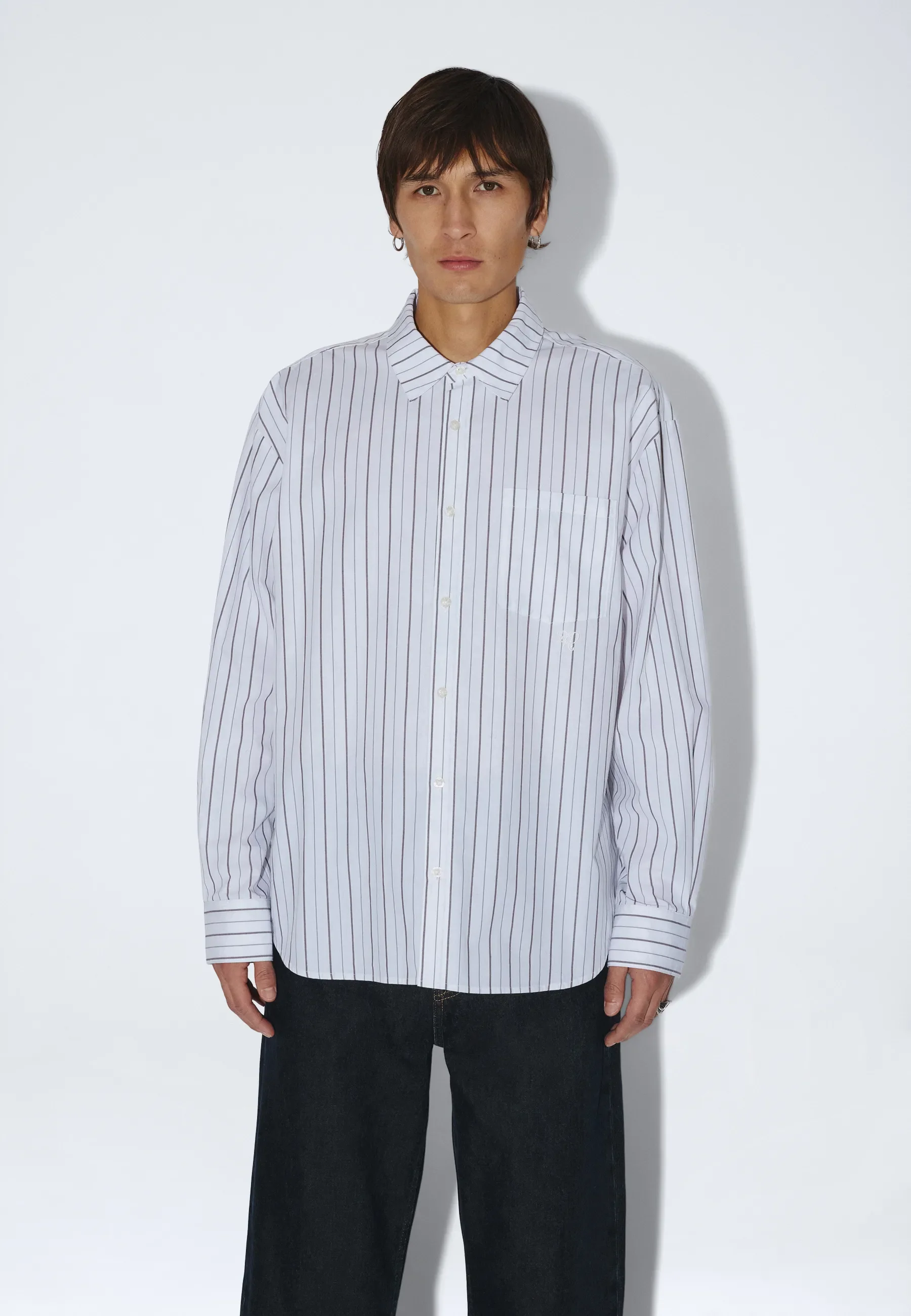 Wes Shirt - Ecru Tan Stripe - Image 11
