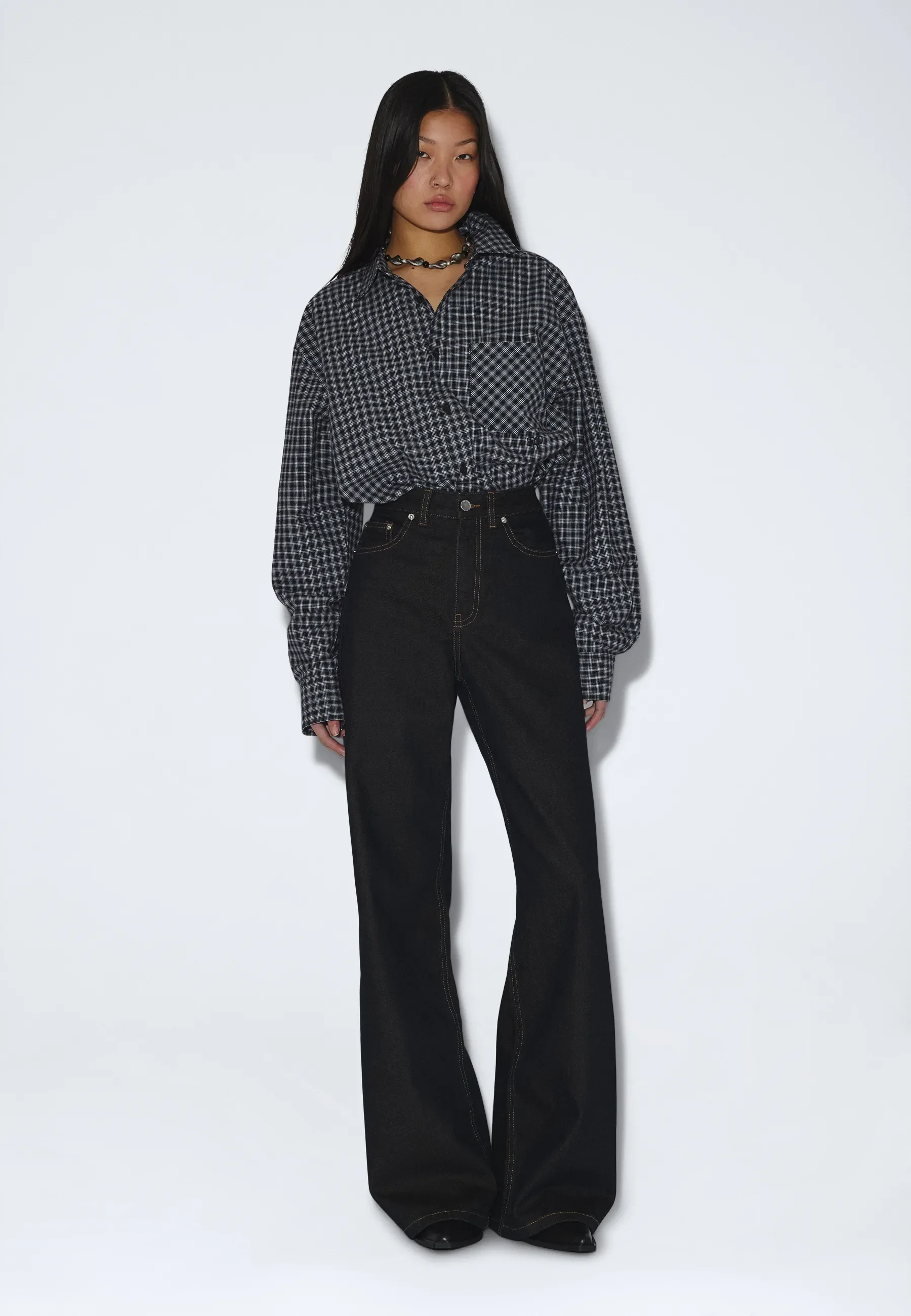 Wes Shirt - Fall Black Check - Image 5