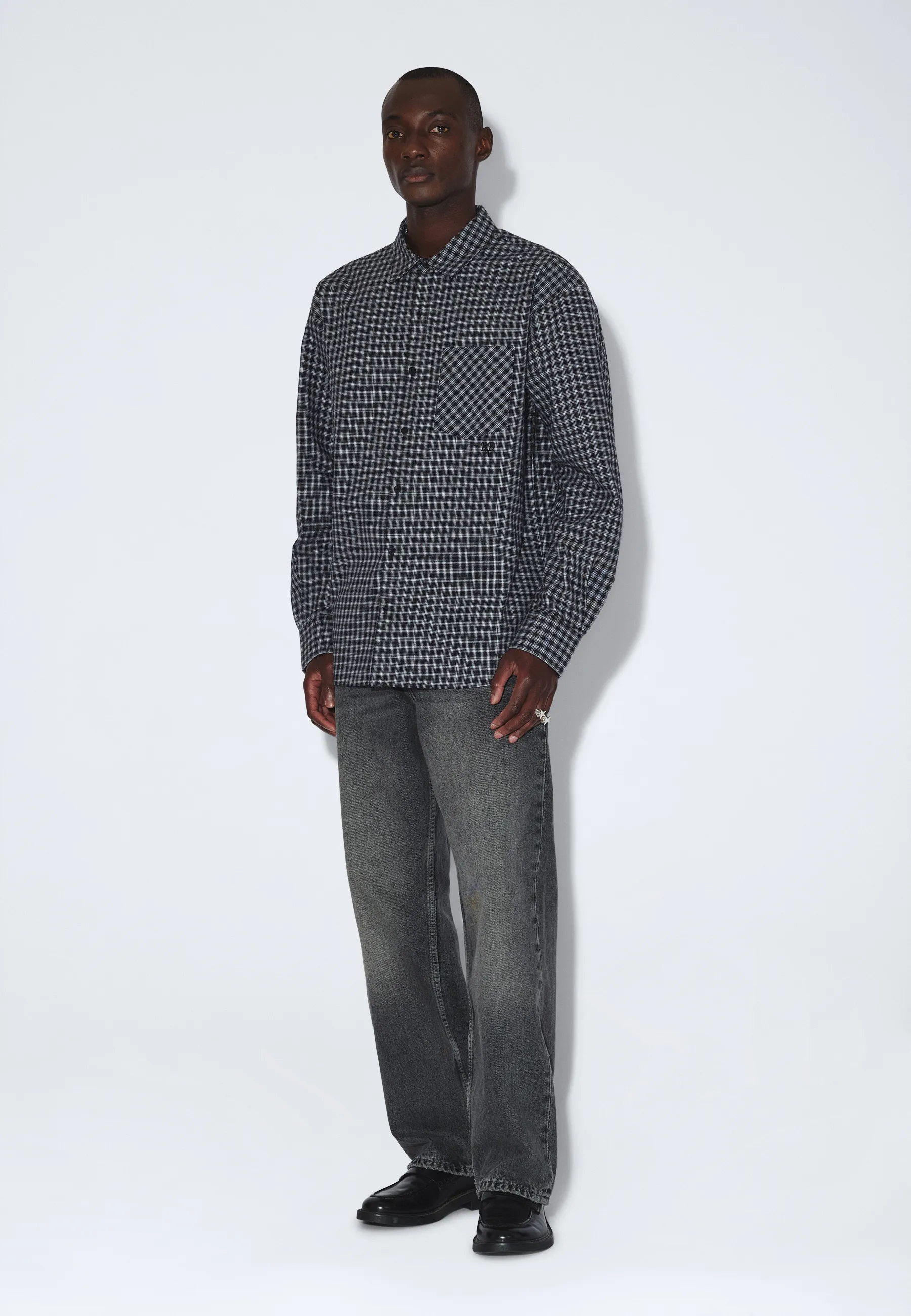 Wes Shirt - Fall Black Check - Image 7