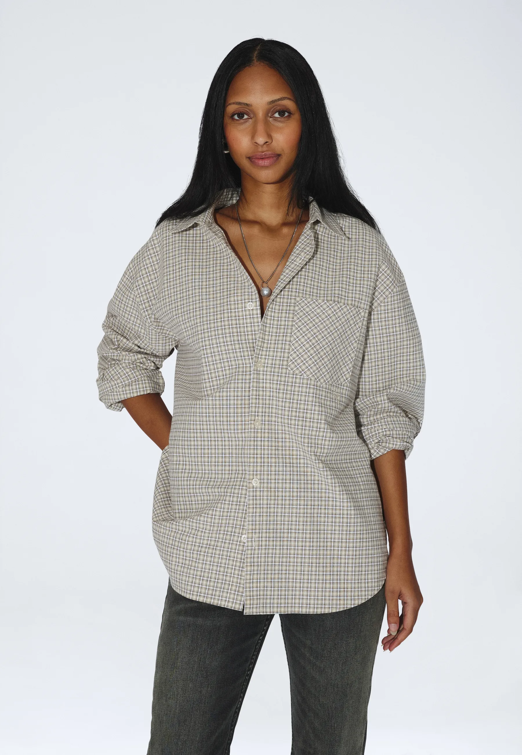 Wes Shirt - Fall Ecru Check - Image 14
