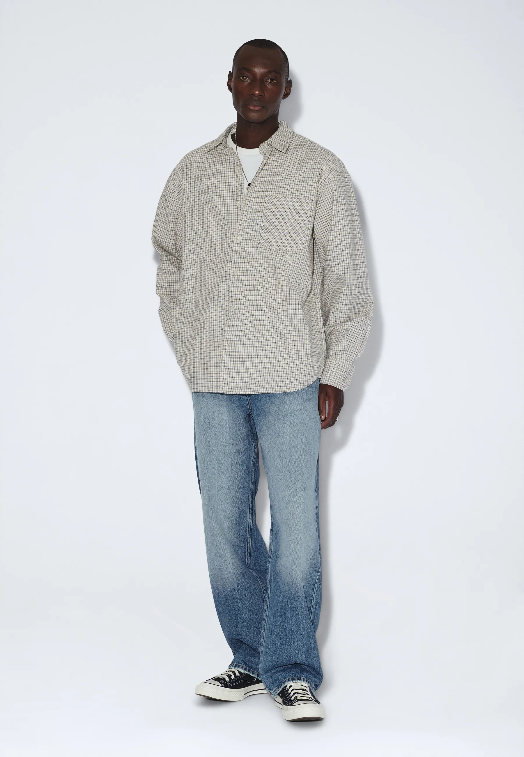 Wes Shirt - Fall Ecru Check - Image 3