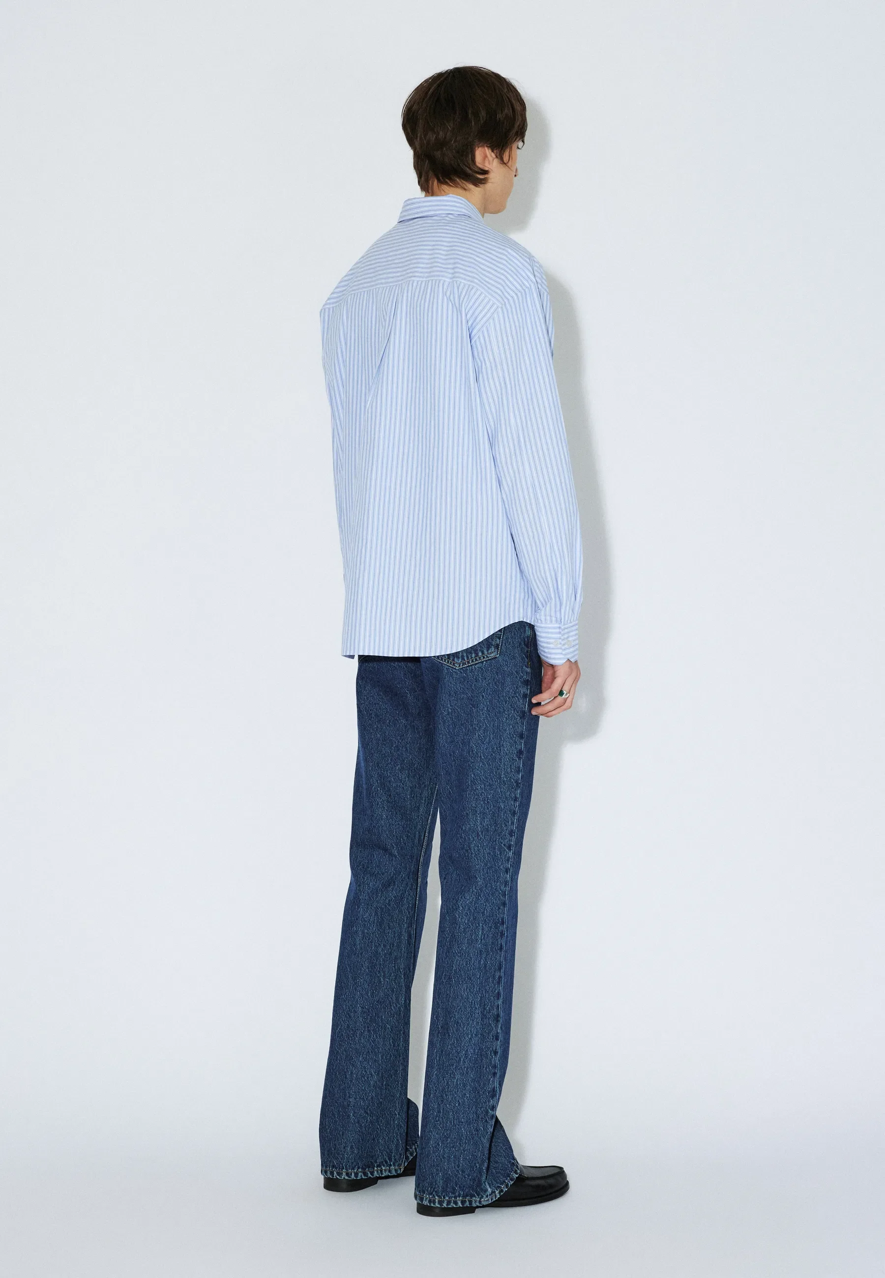 Wes Shirt - Lt Blue Stripe Draw - Image 4