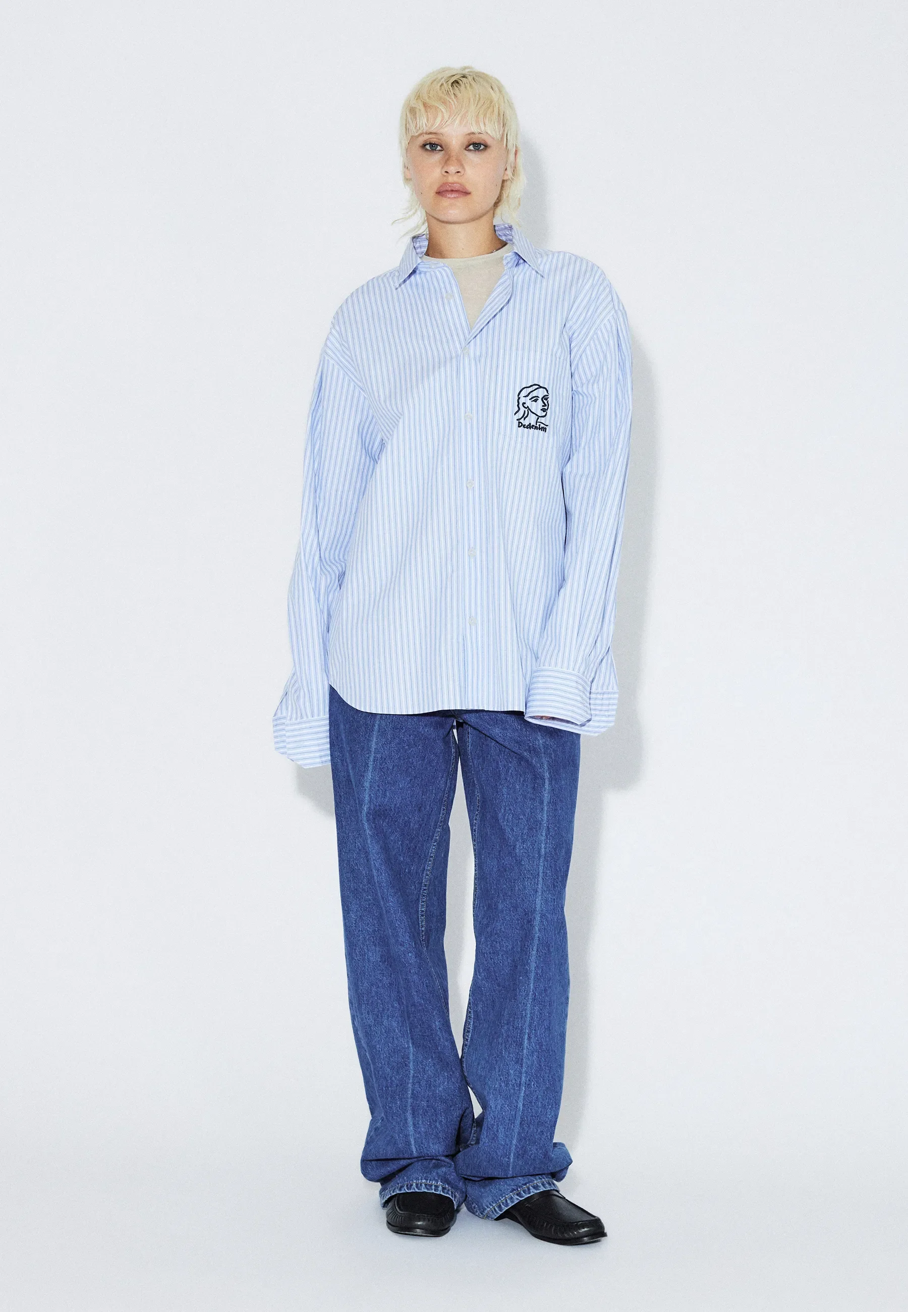 Wes Shirt - Lt Blue Stripe Draw - Image 9