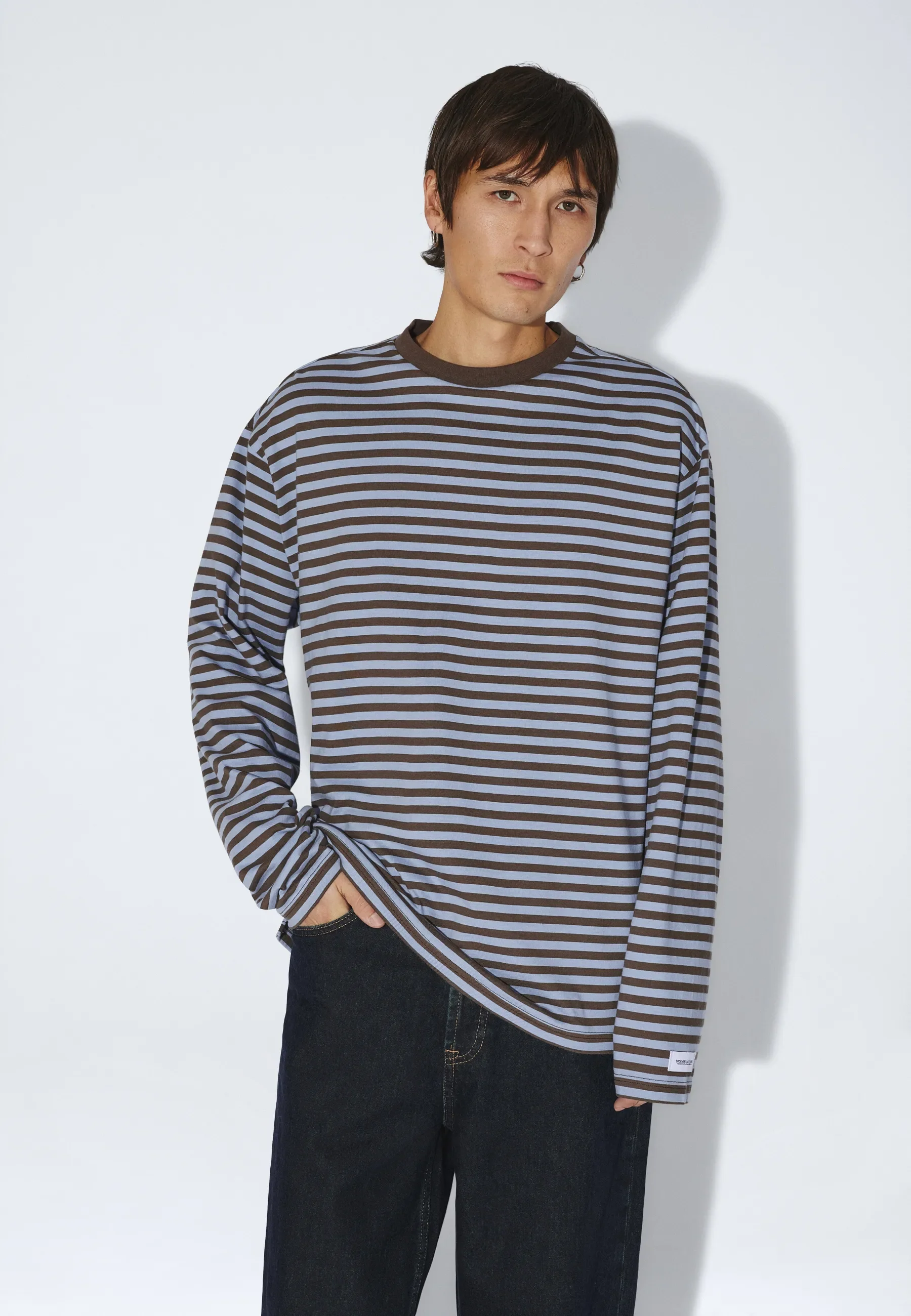 Wesley Longsleeve - Brown Blue Stripe - Image 14