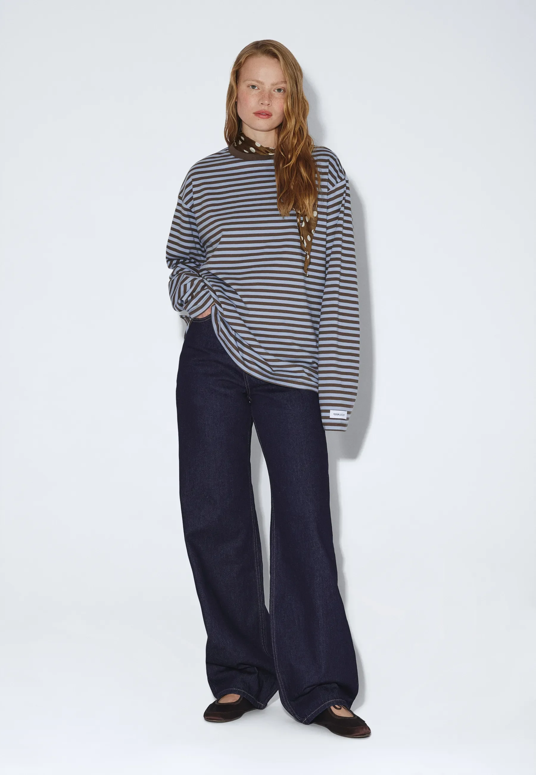 Wesley Longsleeve - Brown Blue Stripe - Image 3